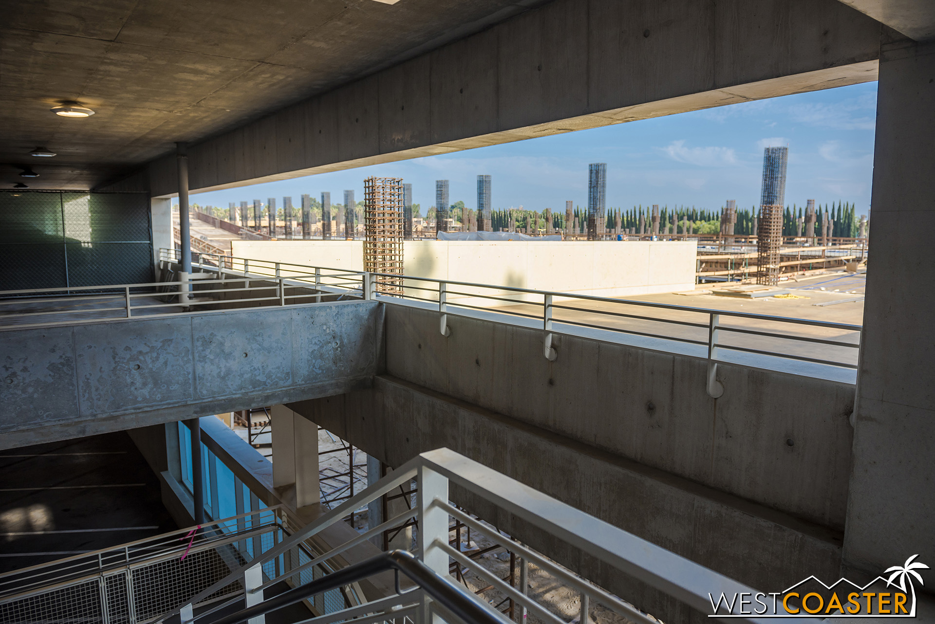  This stair will have to be closed off once they start working on the interface of the bridge to the existing structure. 