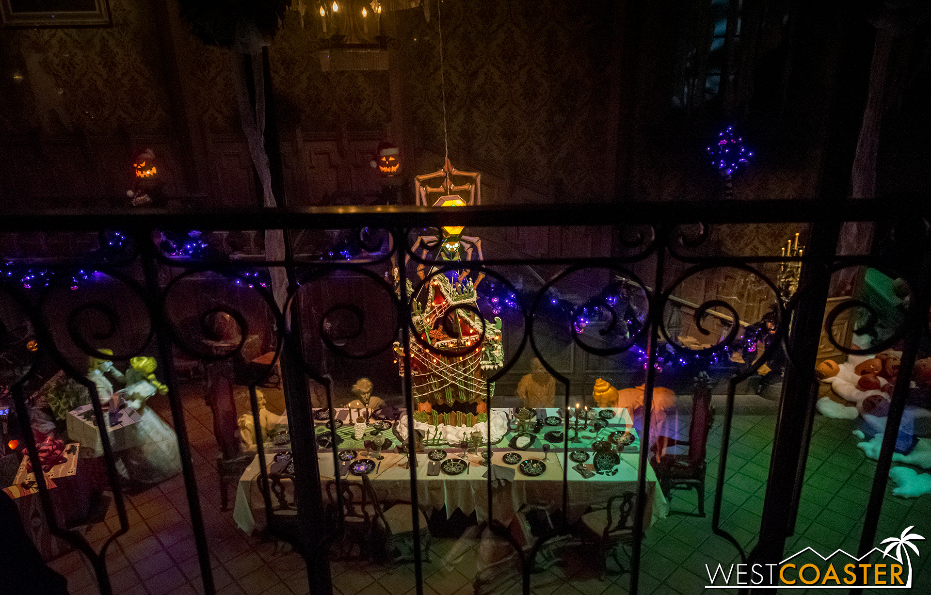  We come upon the ballroom, home to the gingerbread house that changes every year. 