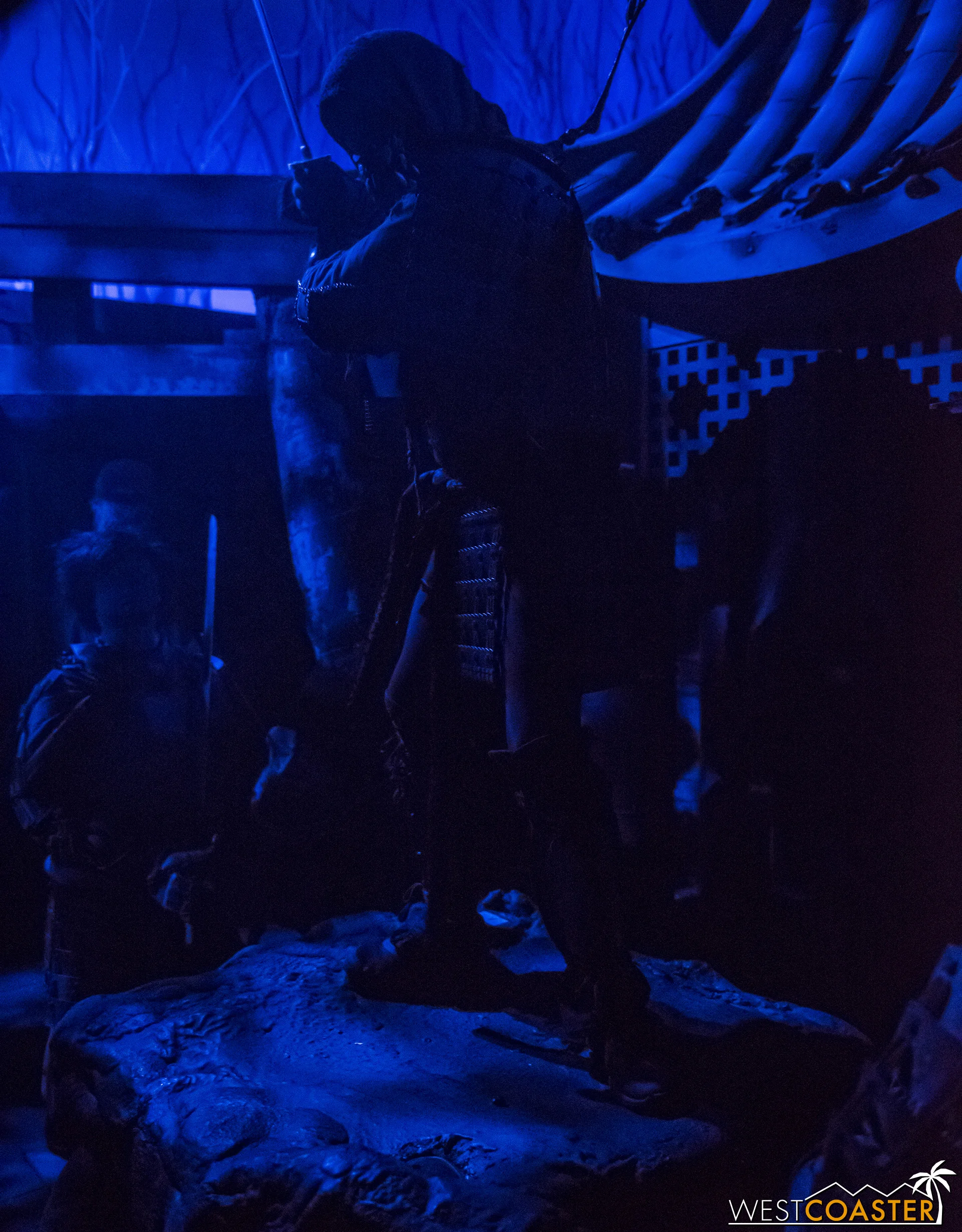 A samurai battles in the finale scene of Shadowlands.
