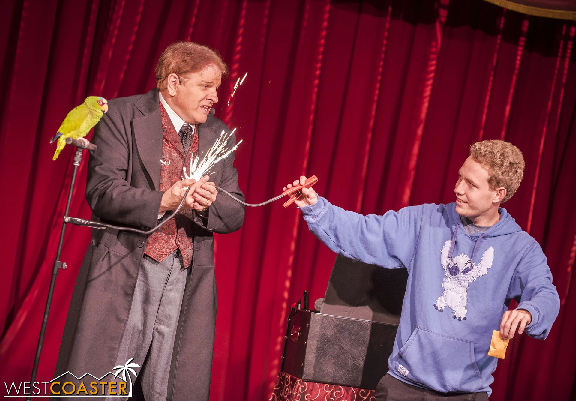 Another audience member has quite an enlightening moment at the show.