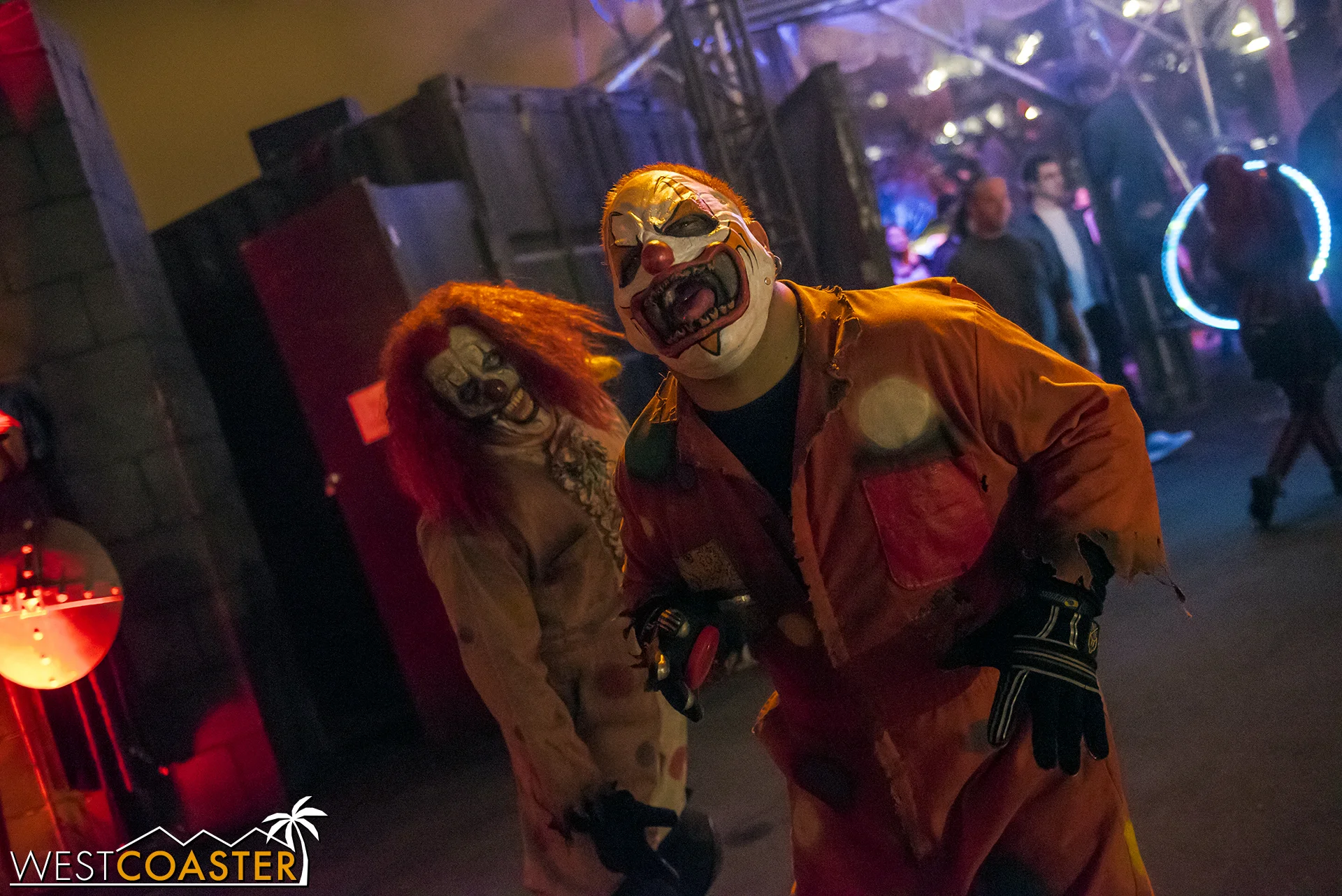 Evil and Rampage search out guests to terrorize.