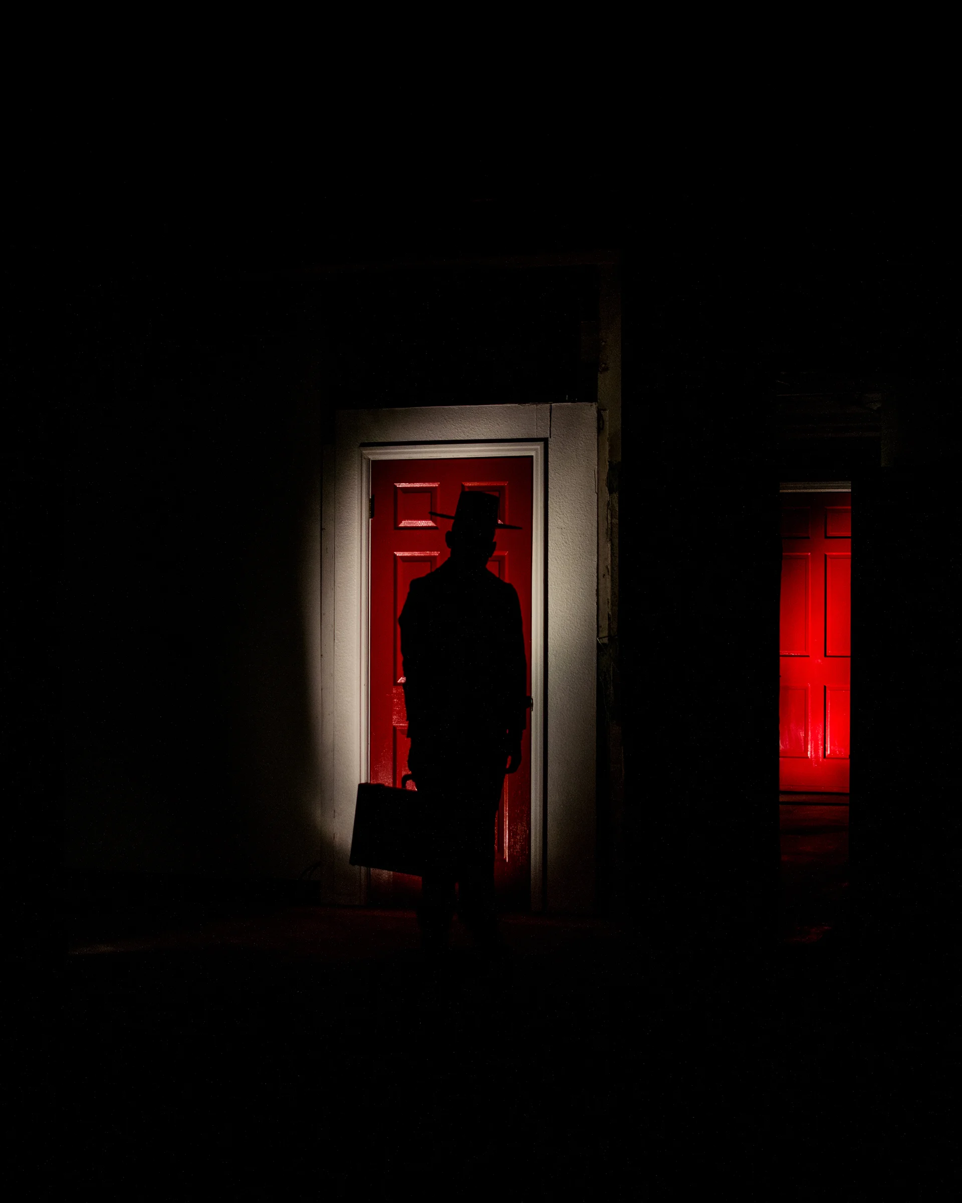 The Salesman waits… Photo by Hatbox Photography and courtesy of Just Fix It Productions.