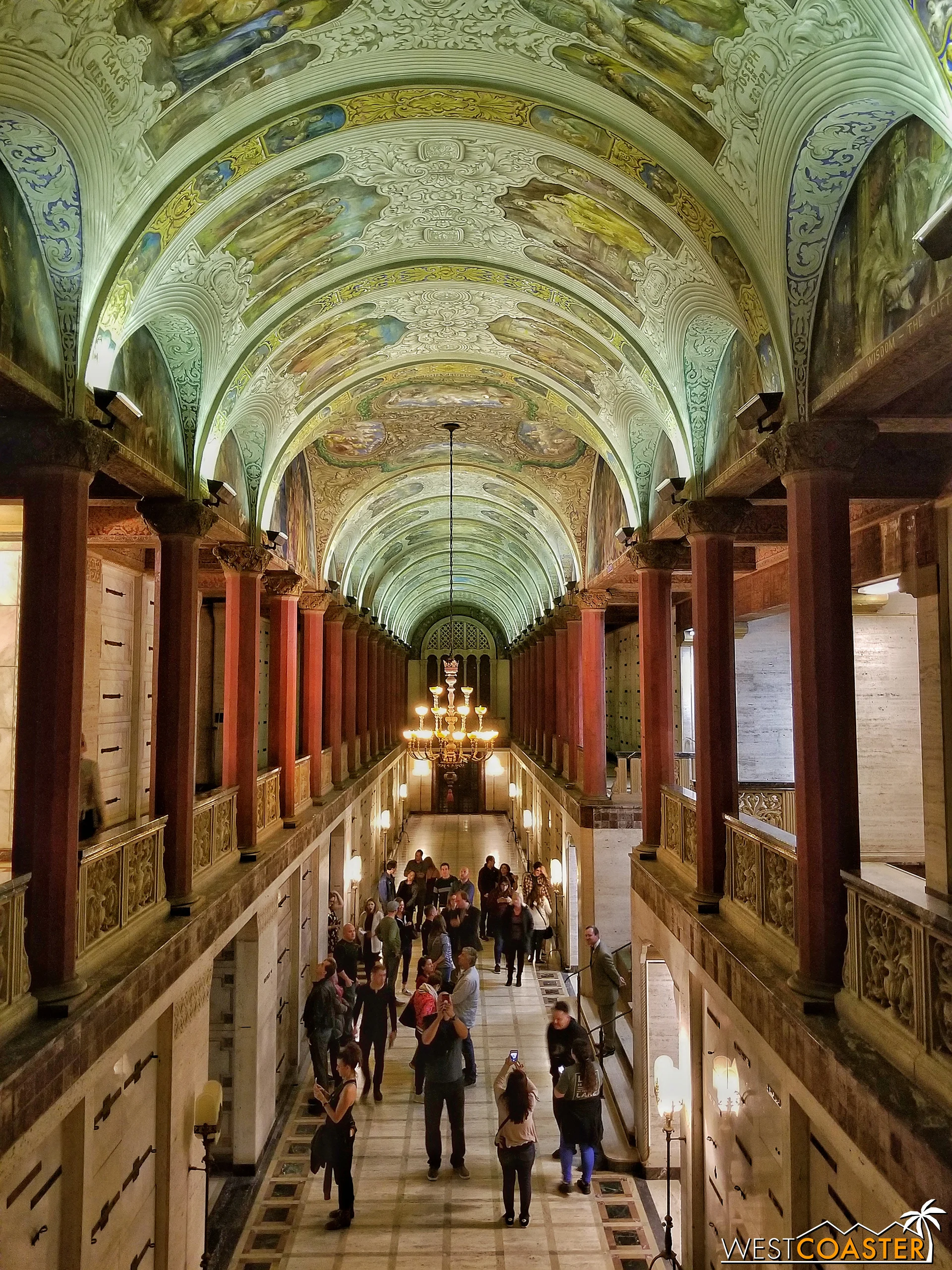 The interior of the Mountain View Mausoleum is a majestic space.