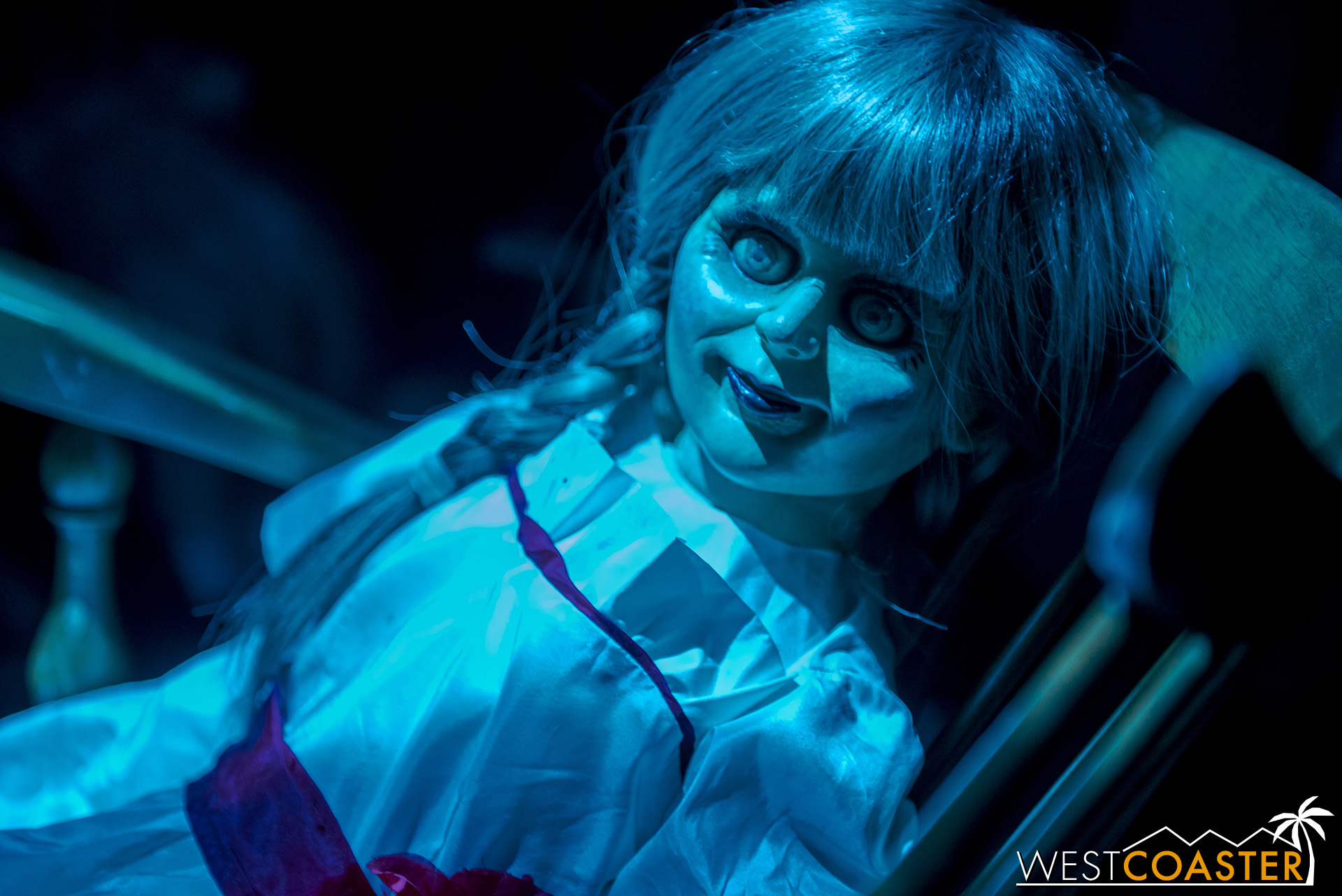 Naturally, guests encounter the wickedly terrifying Annabelle doll.