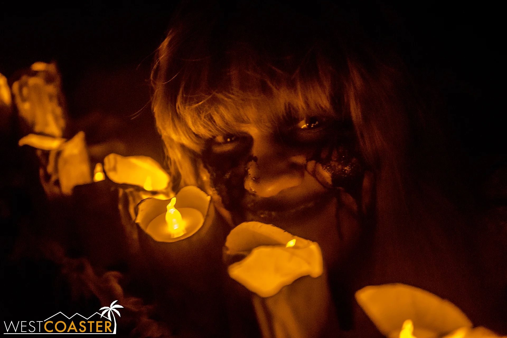 Dim candlelight is often the only illumination in many of the maze spaces.