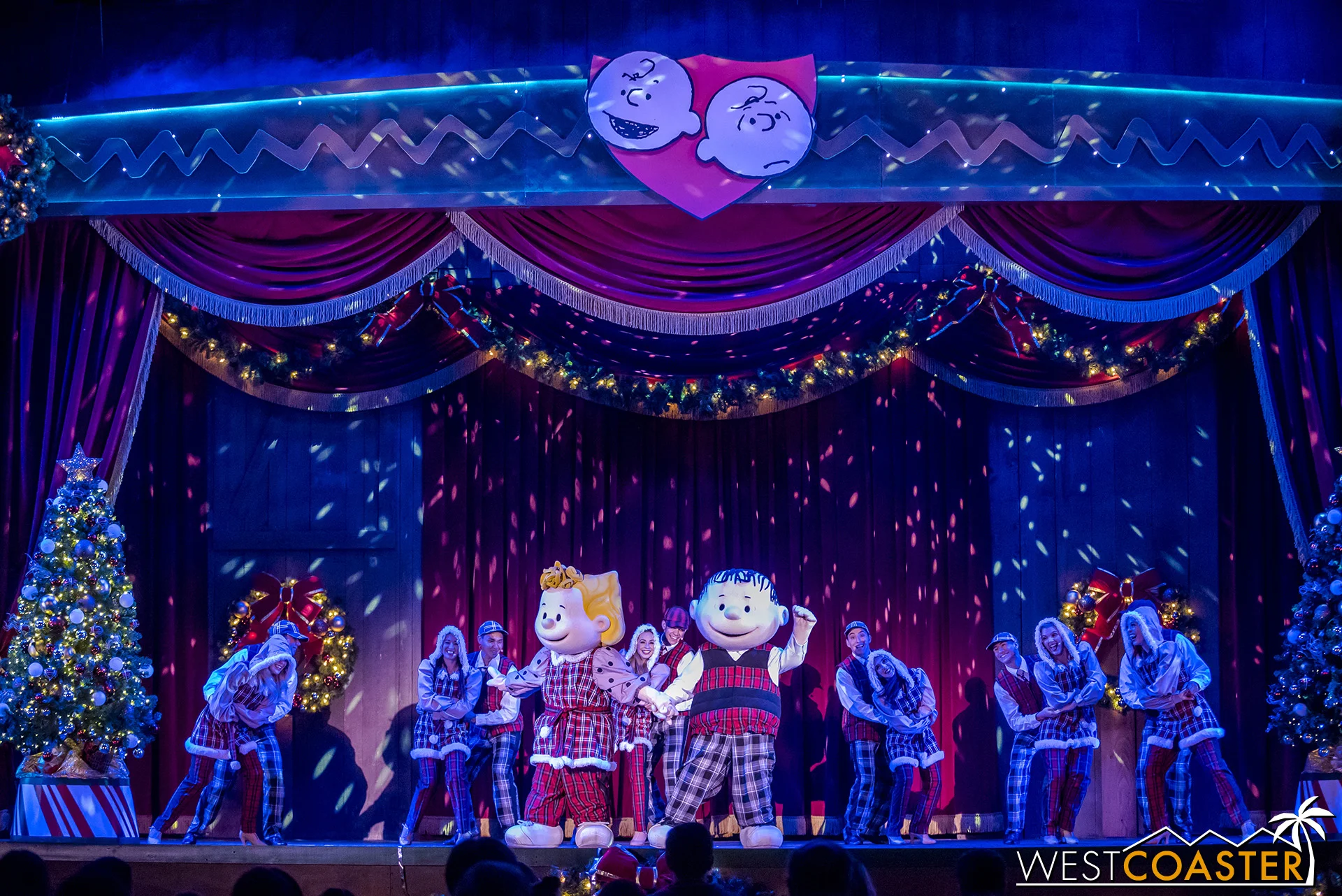Meanwhile, Linus desperately tries to evade the smoochy desires of Sally Brown. “Just avoid the mistletoe,” Charlie Brown helpfully advises.