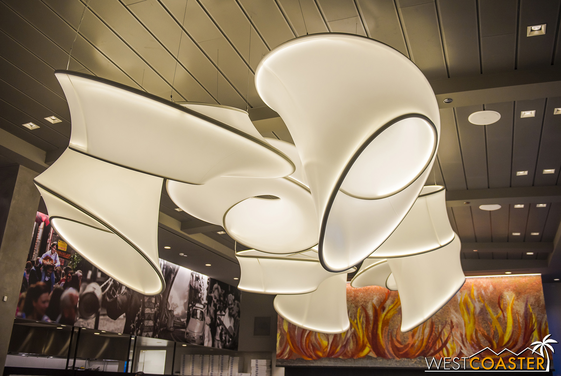  And abstract light fixtures. 