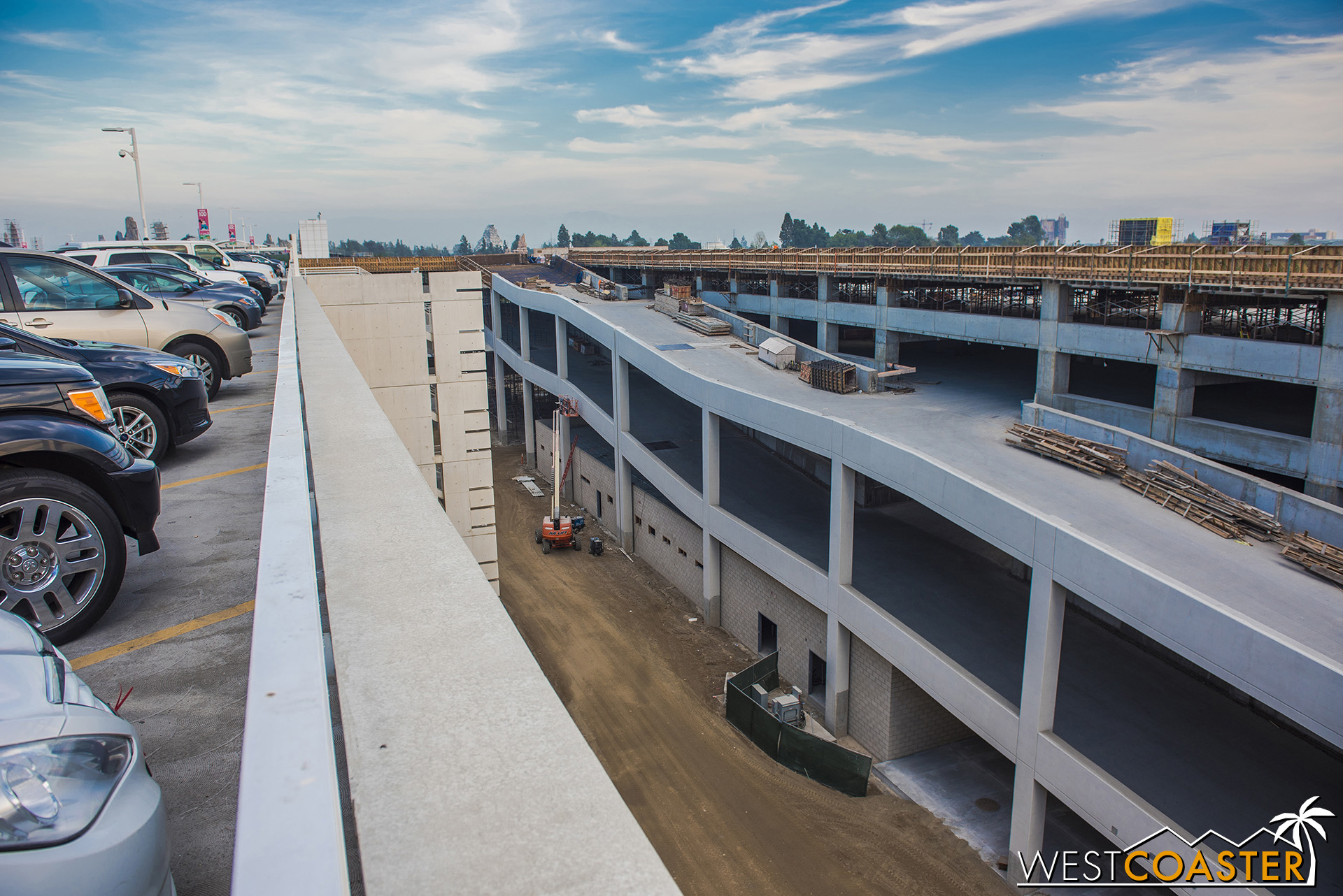  From the middle of the parking structure, here’s a panorama of the current progress. 