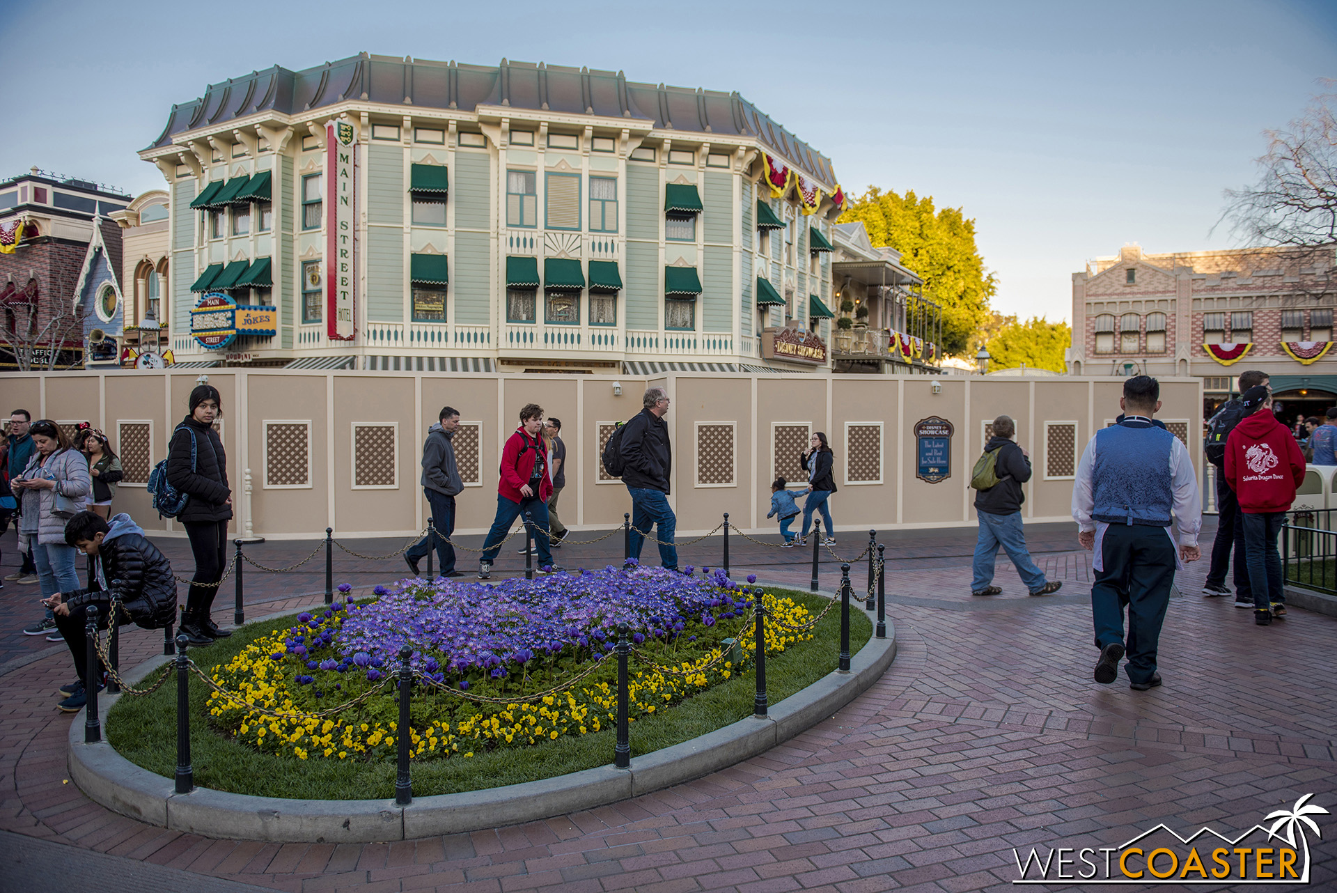  Work continues on the Main Street walkways on the east side now. 