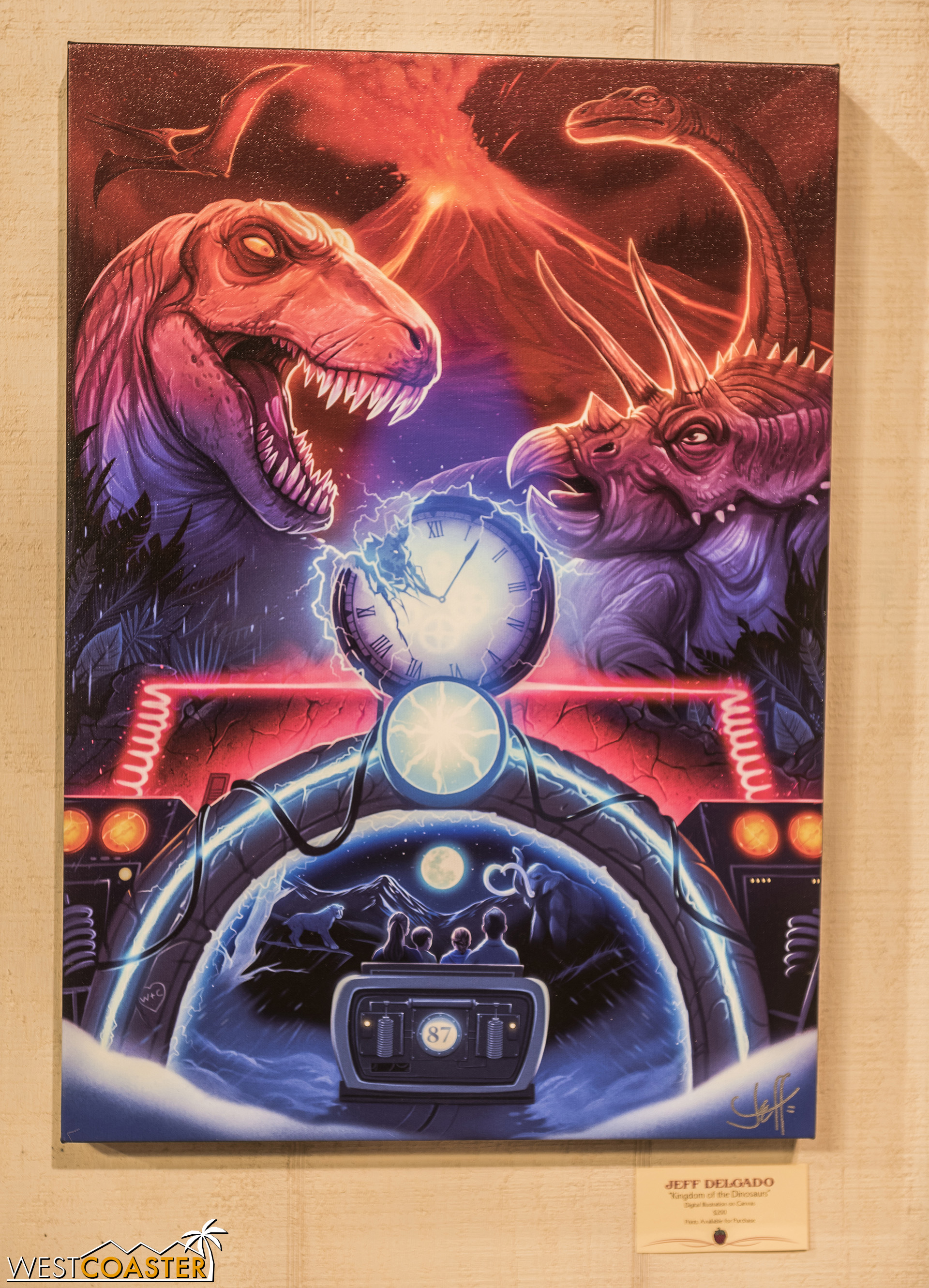  I love the almost 80’s-esque vibe of this painting of the departed Kingdom of the Dinosaurs! 