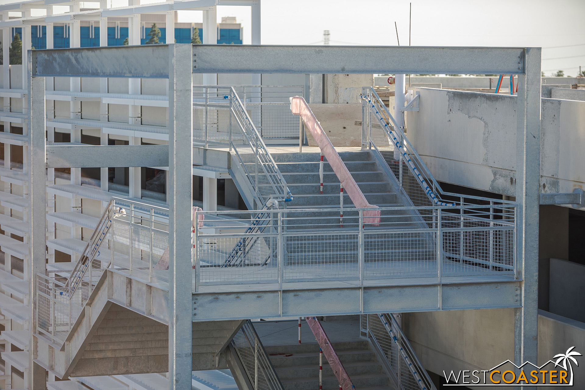  Another thing I noticed… the stairs over here are twice as wide as the typical stairs at the current parking structure! 