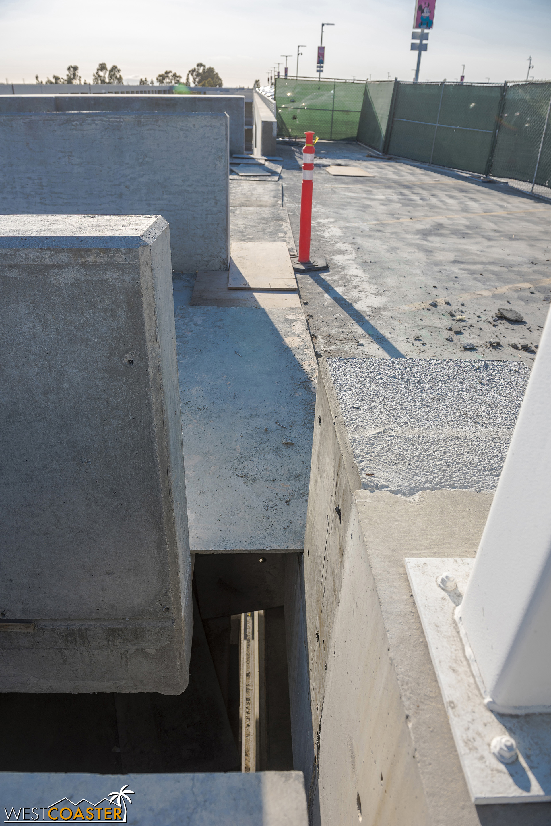  This gap between the bridge connecting the new structure to the old and the existing deck will be filled in with an expansion joint to allow for movement between the two structures.  It’s an earthquake accommodation thing. 