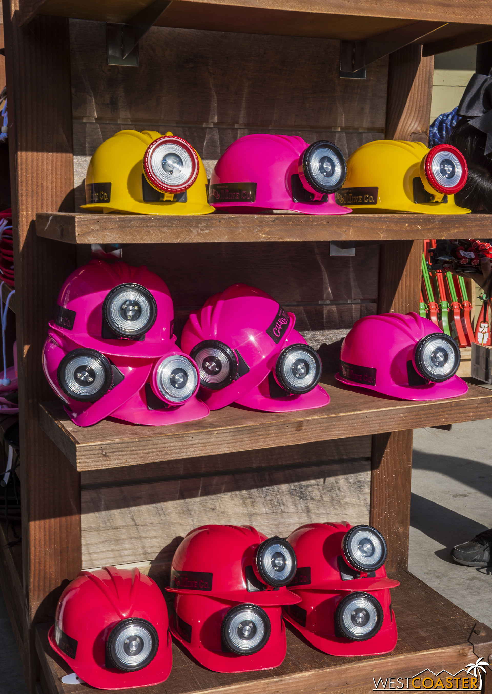  Not really festival merch, but these colorful miner’s hats are kind of absurd. 