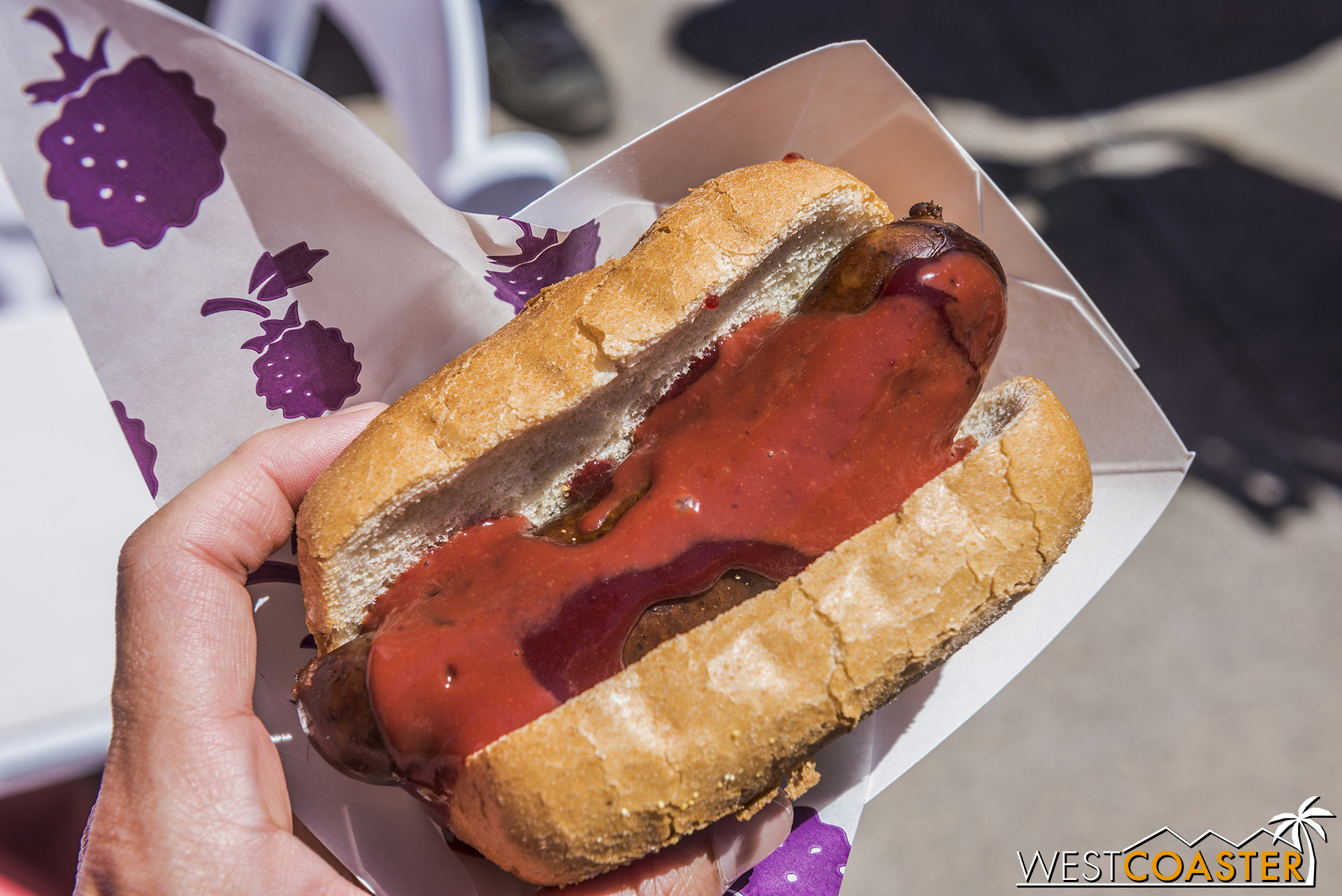  Boysenberry Sausage is found outside Wilderness Dance Hall. 