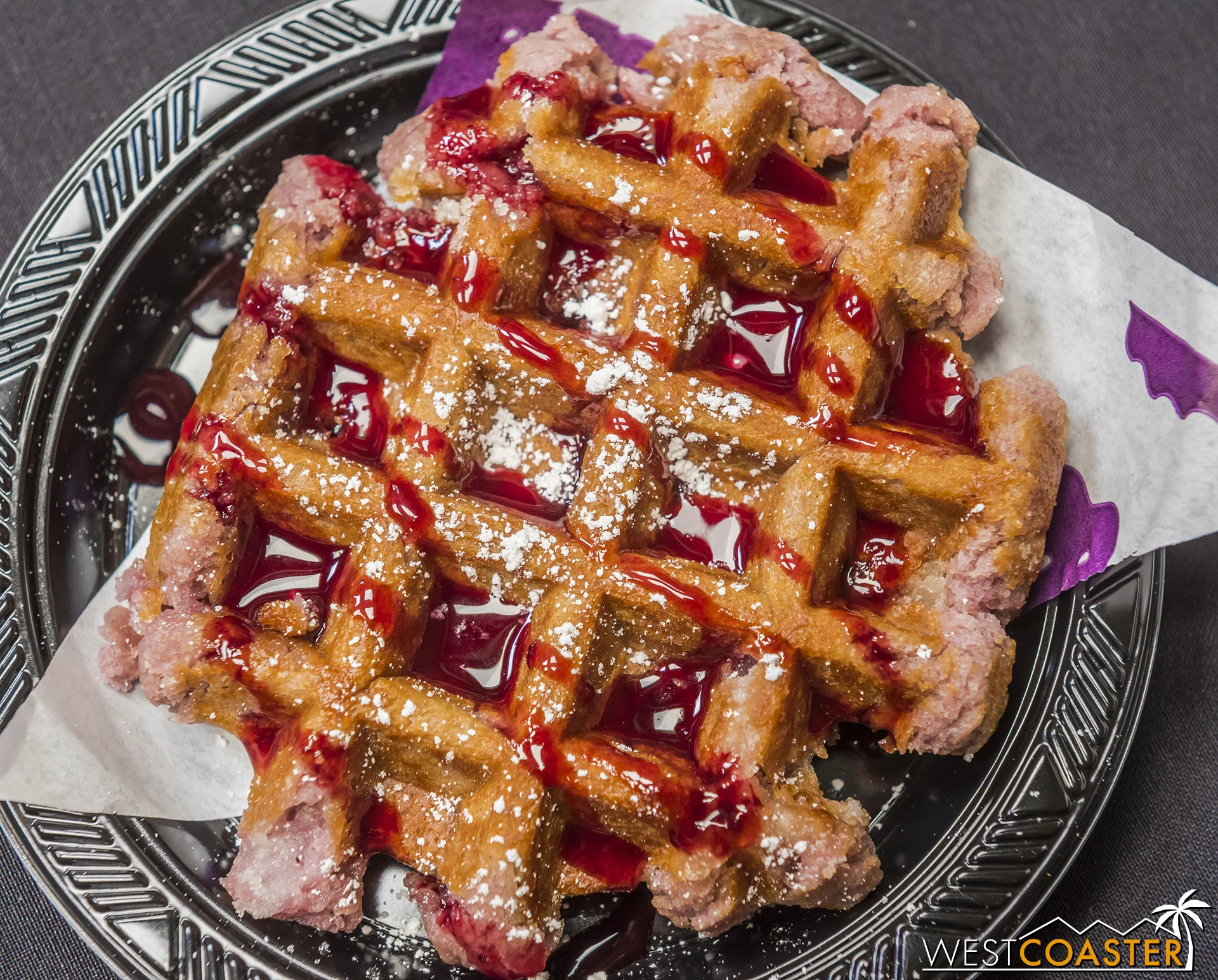  The Boysenberry Waffle was much denser than we expected.  And it didn’t have the waffle crispiness either. 