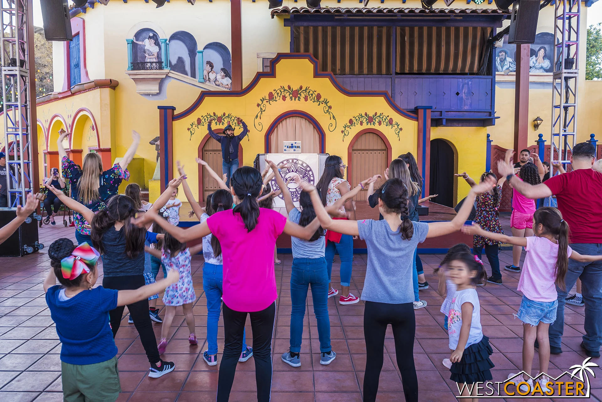 Fiesta with DJ Cruz is primarily a kids affair. The parents hang out around the back.