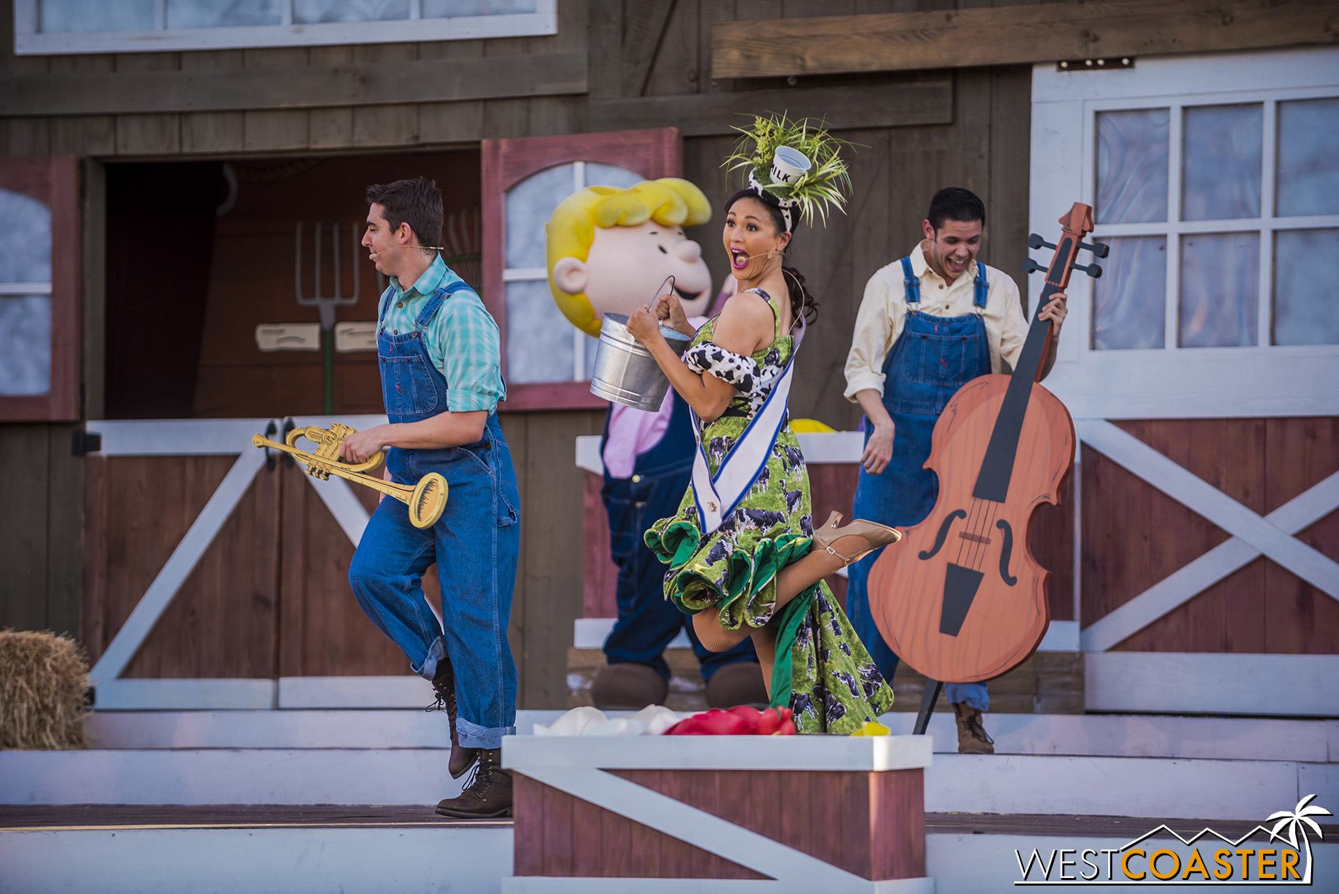 A Miss Boysenberry Pageant features a fun walk by a colorful cast of contestants.