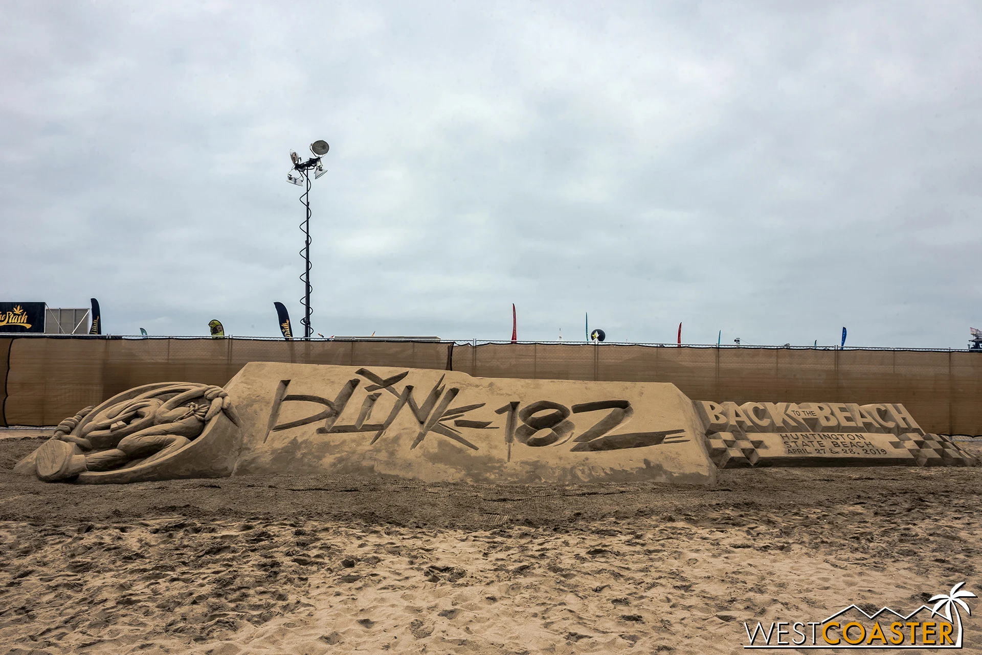 A sand sculpture for Saturday’s Back to the Beach.