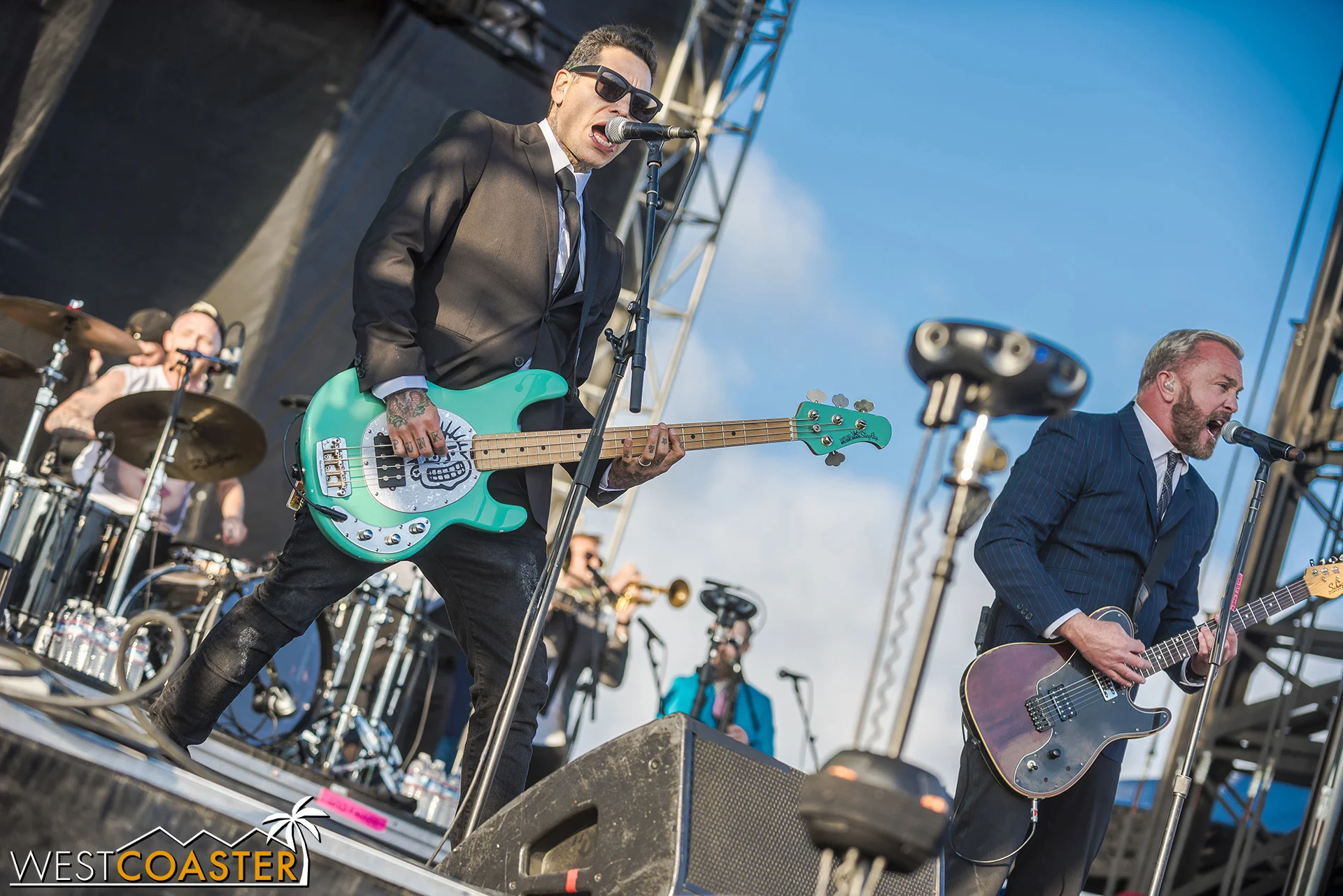 Goldfinger, playing one of many covers in their set.