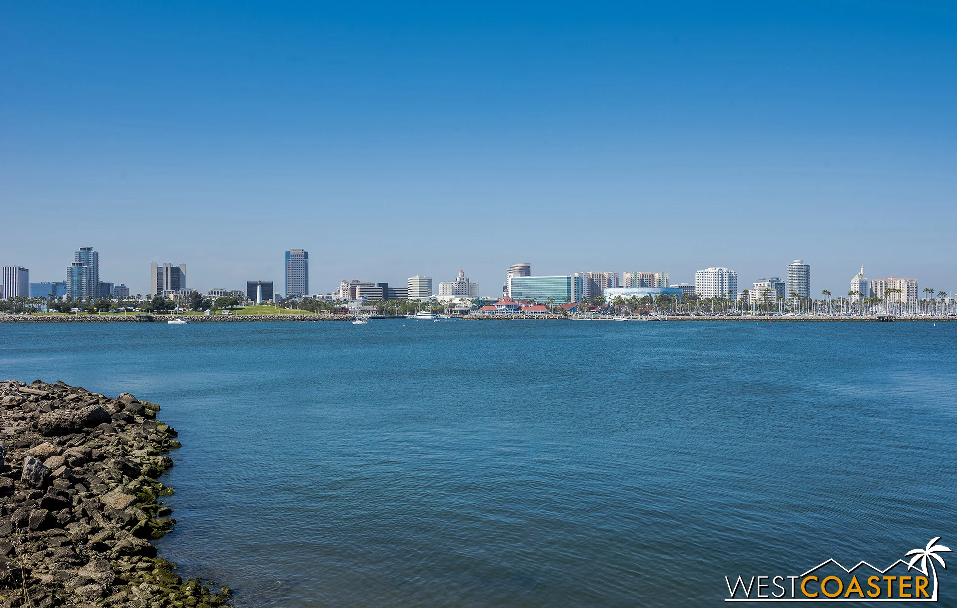 A beautiful panorama of downtown Long Beach from the festival grounds.
