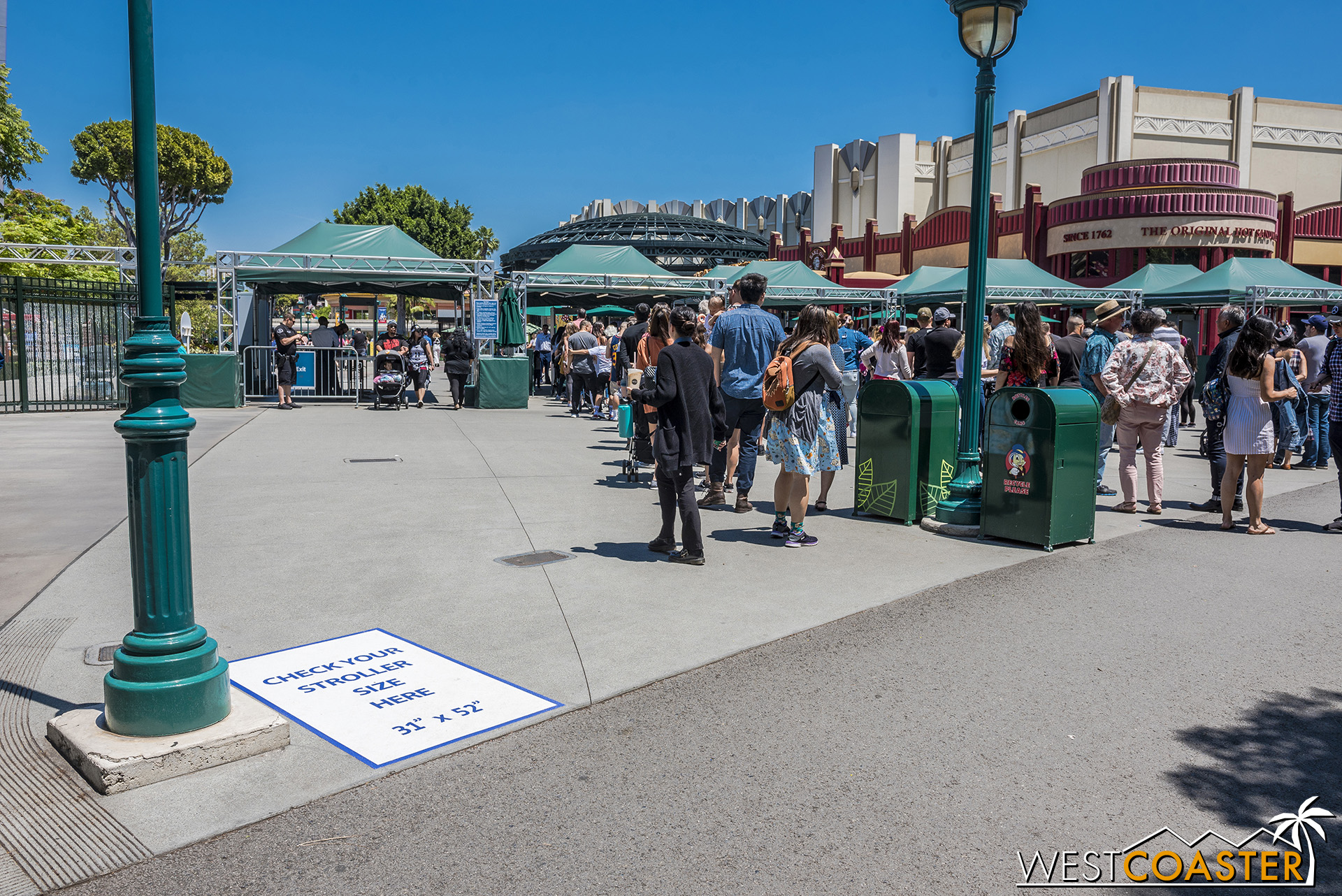  The stroller check spaces are present at the Downtown Disney security entry points too. 