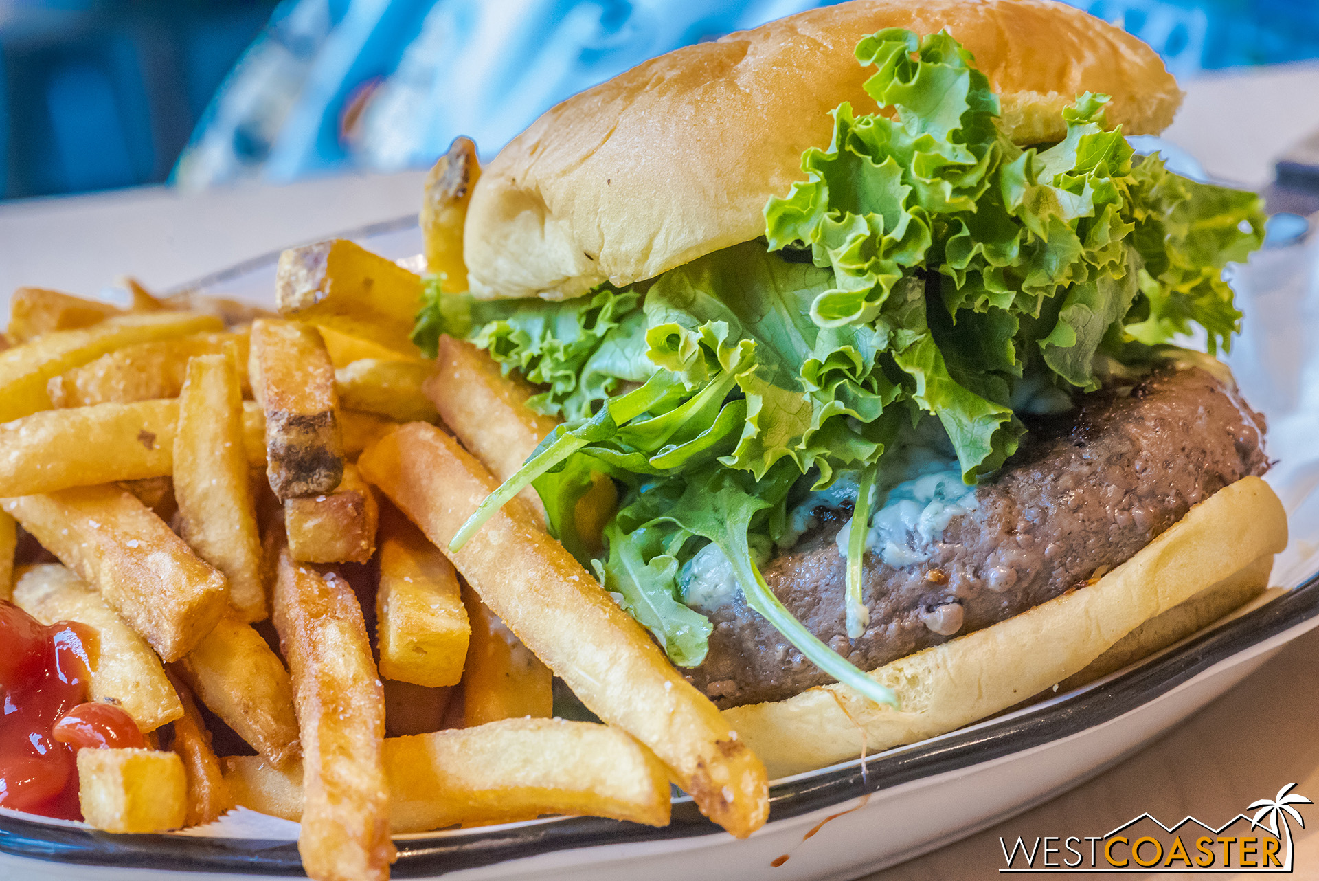  The Greg Norman is a Wagyu burger, though not necessarily a high grade Wagyu to make a noticeable difference.  The fries are pretty good, though! 