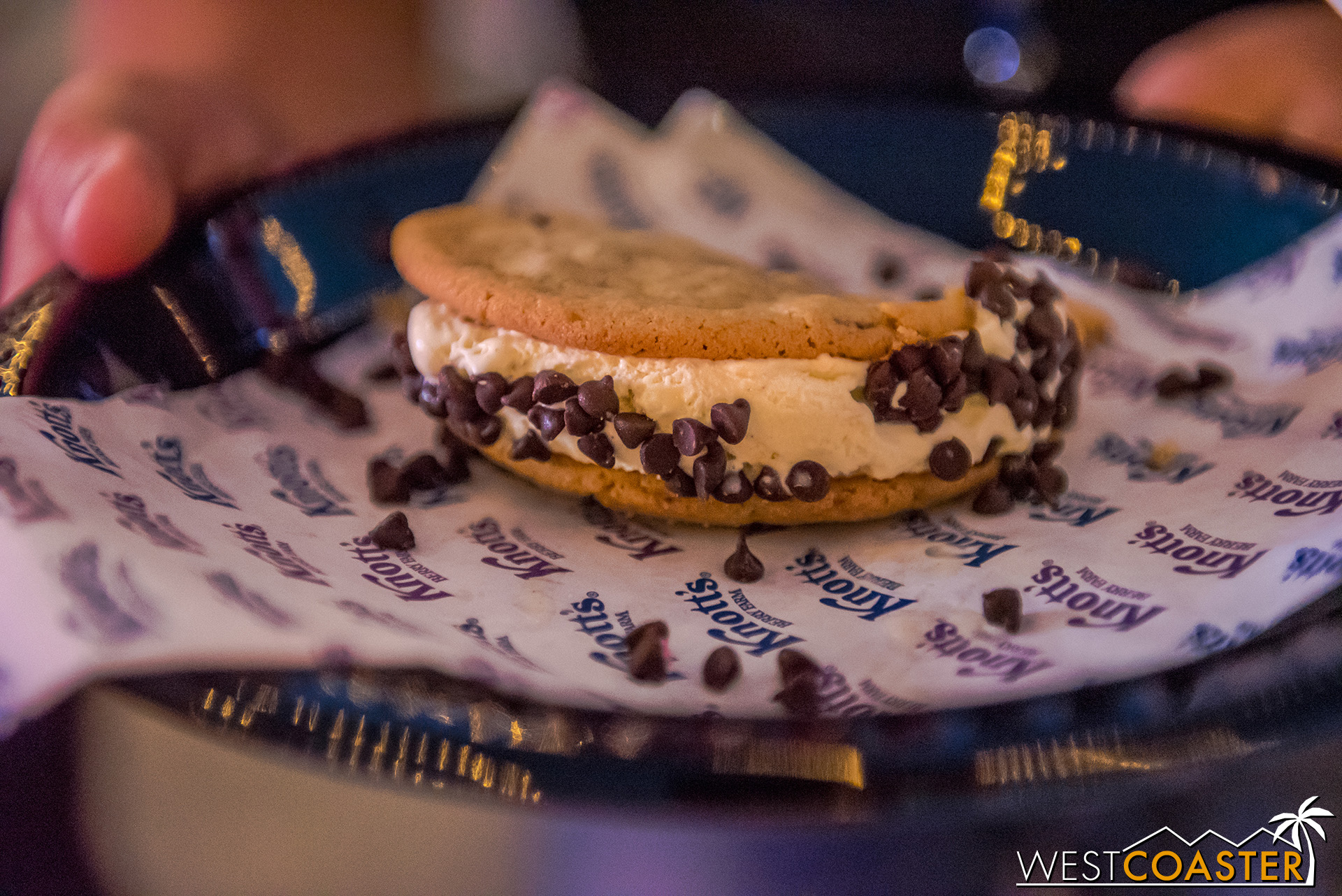  Ice cream cookie sandwich. 