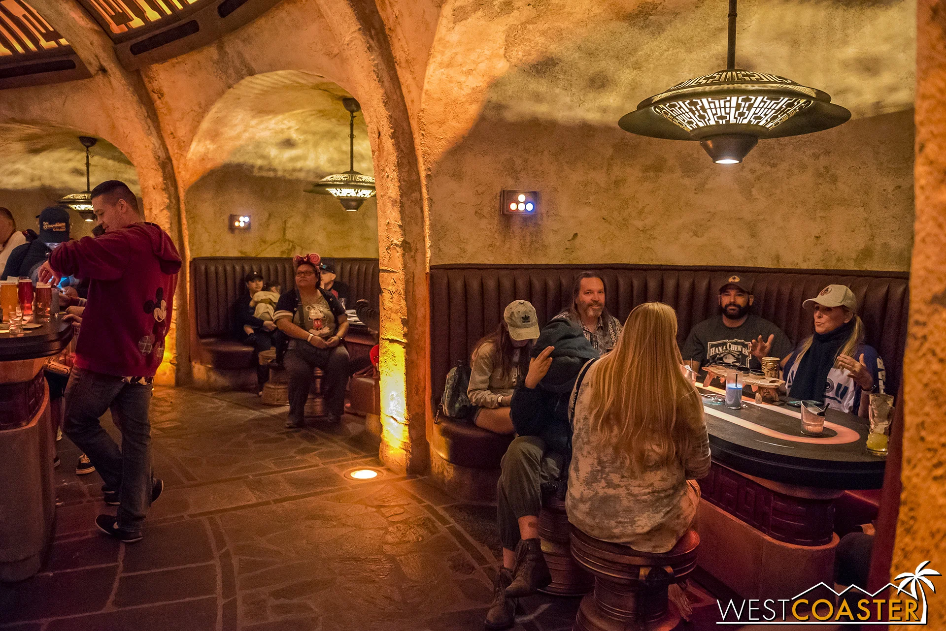 The booths accommodate larger groups.