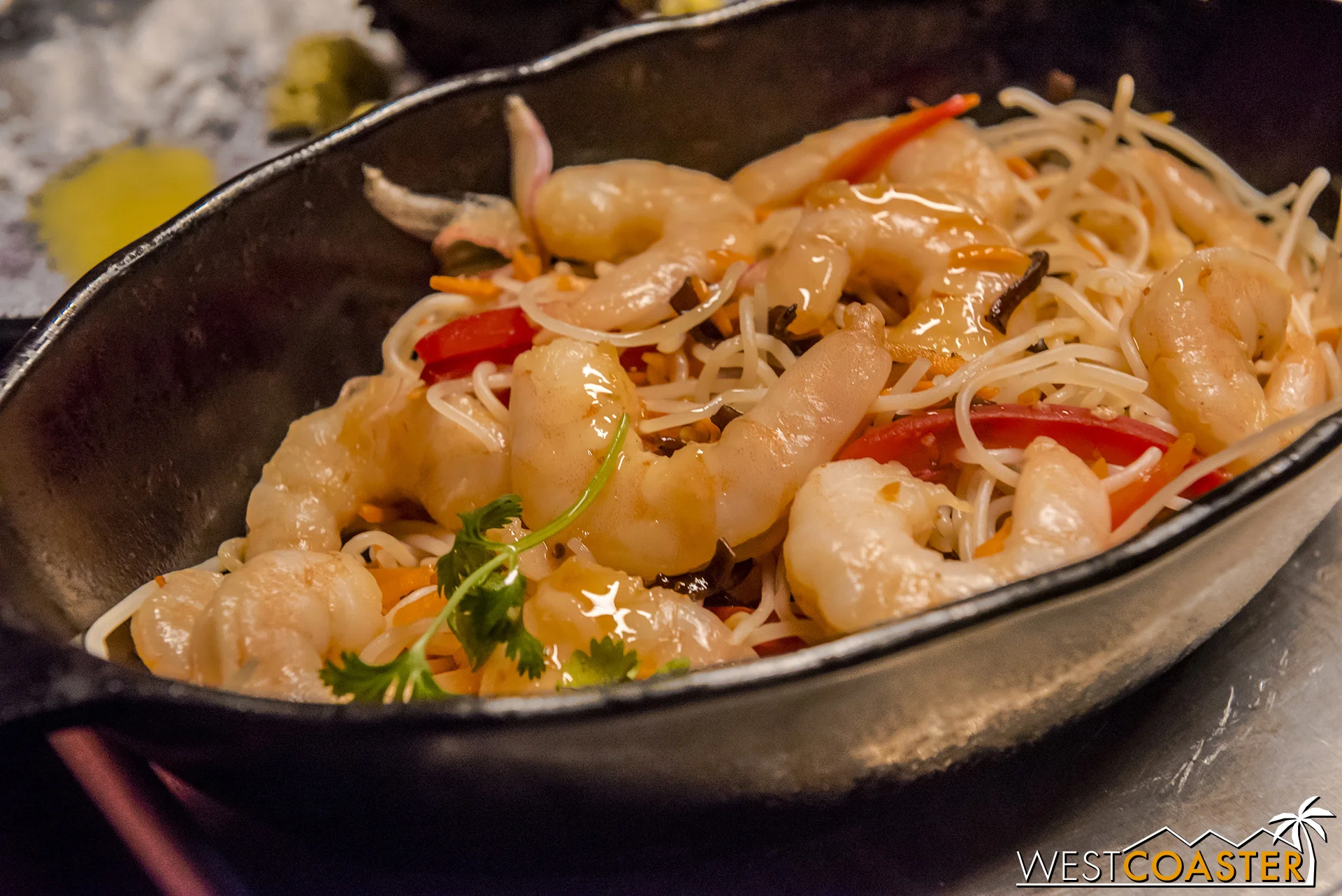 The Yobshrimp Noodle Salad offers a surprising heaping of shrimp and has a great, Vietnamese style tang to it.