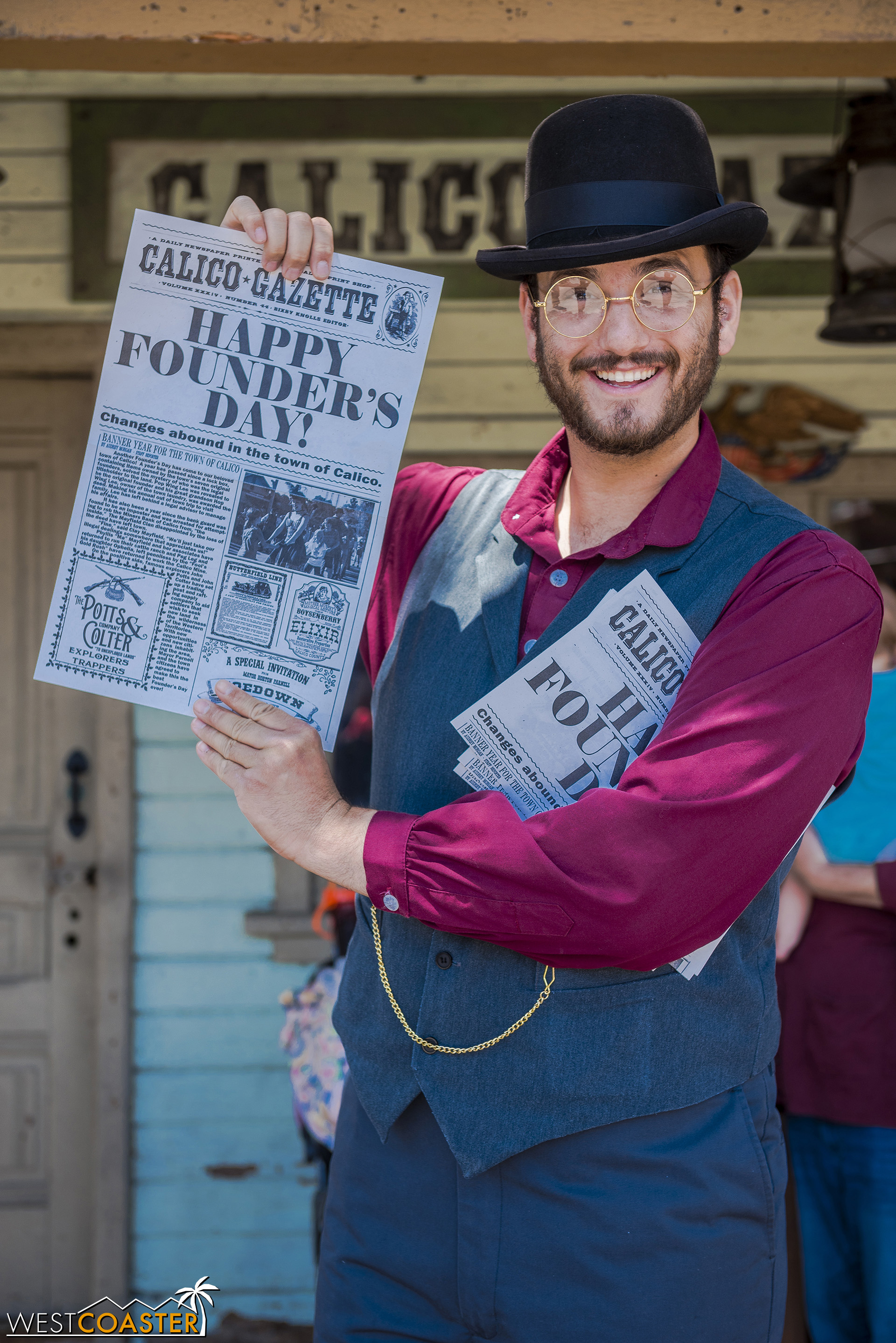  Bixby Knolls shows off the latest edition of the  Calico Gazette . 