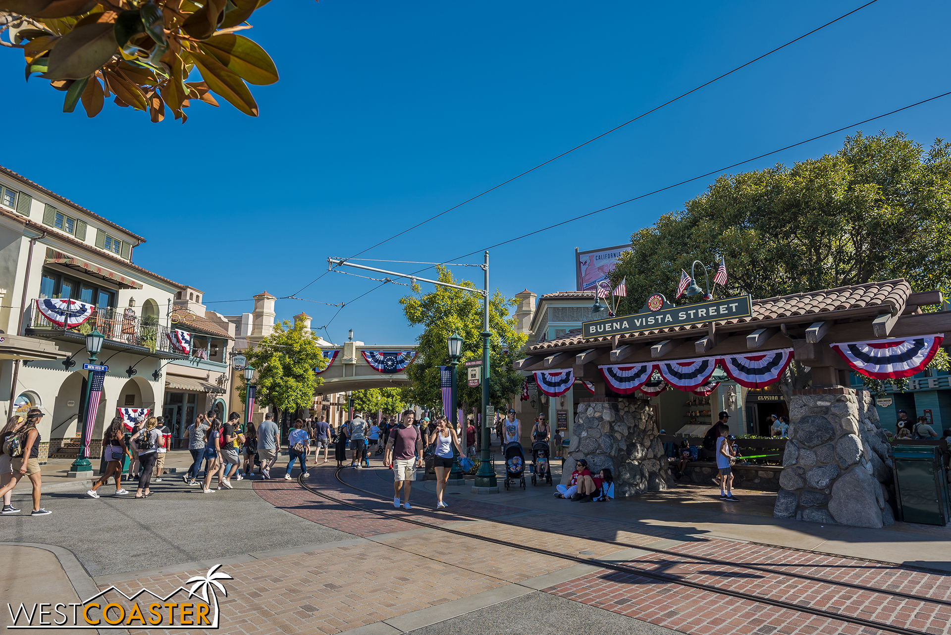  Just wanted to post some more and sunnier photos of Buena Vista Street in its All-American colors.  Also, the Red Car Trolley is currently closed for refurbishment. 