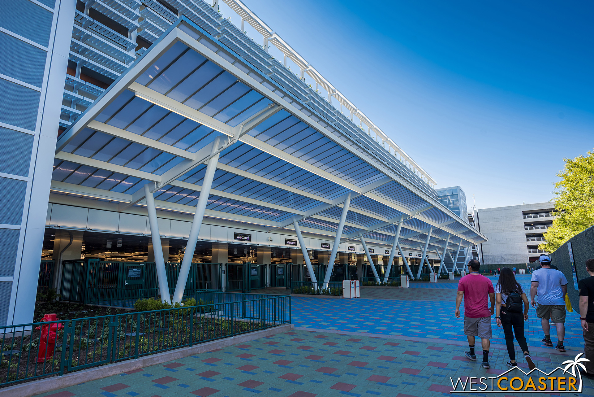  The massive canopy here marks the entrance through security and into the actual tram loading area. 