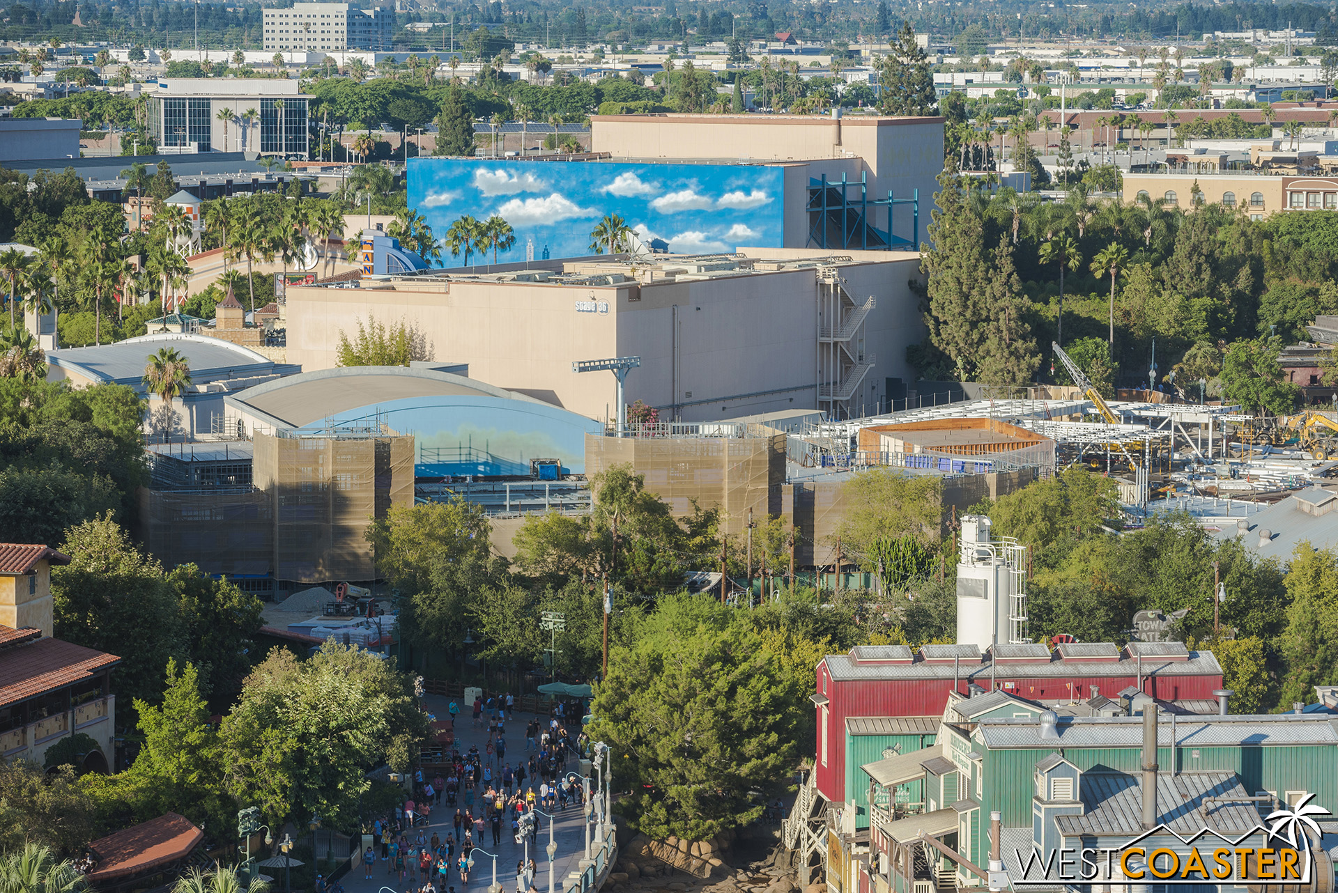 And there’s more structure around the other side, behind the Art of Animatin building.