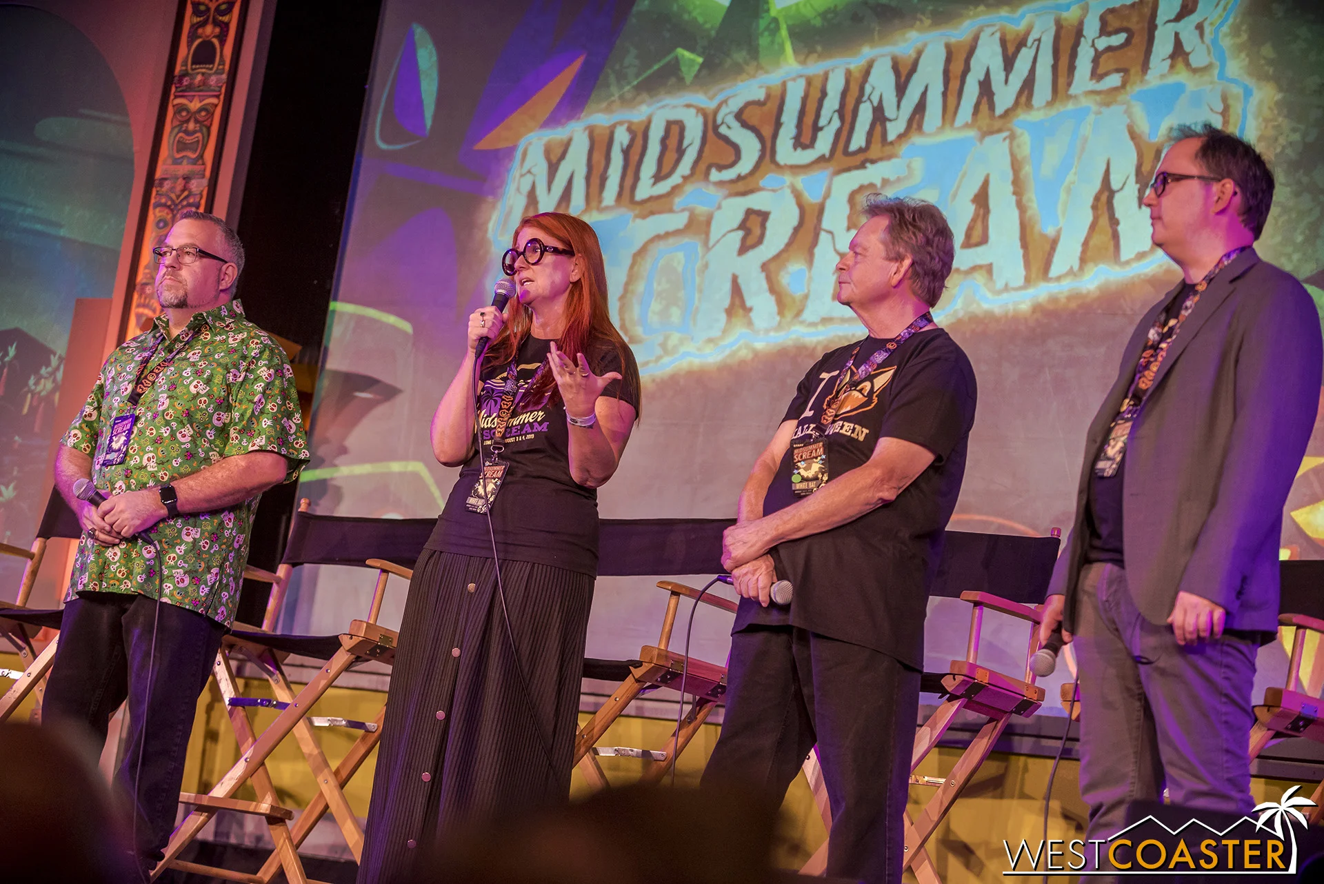 Left to right, Creative Director, Rick West; Supervising Producer, Claire Dunlap; Executive Producer, Gary Baker; and Executive Director, David Markland.