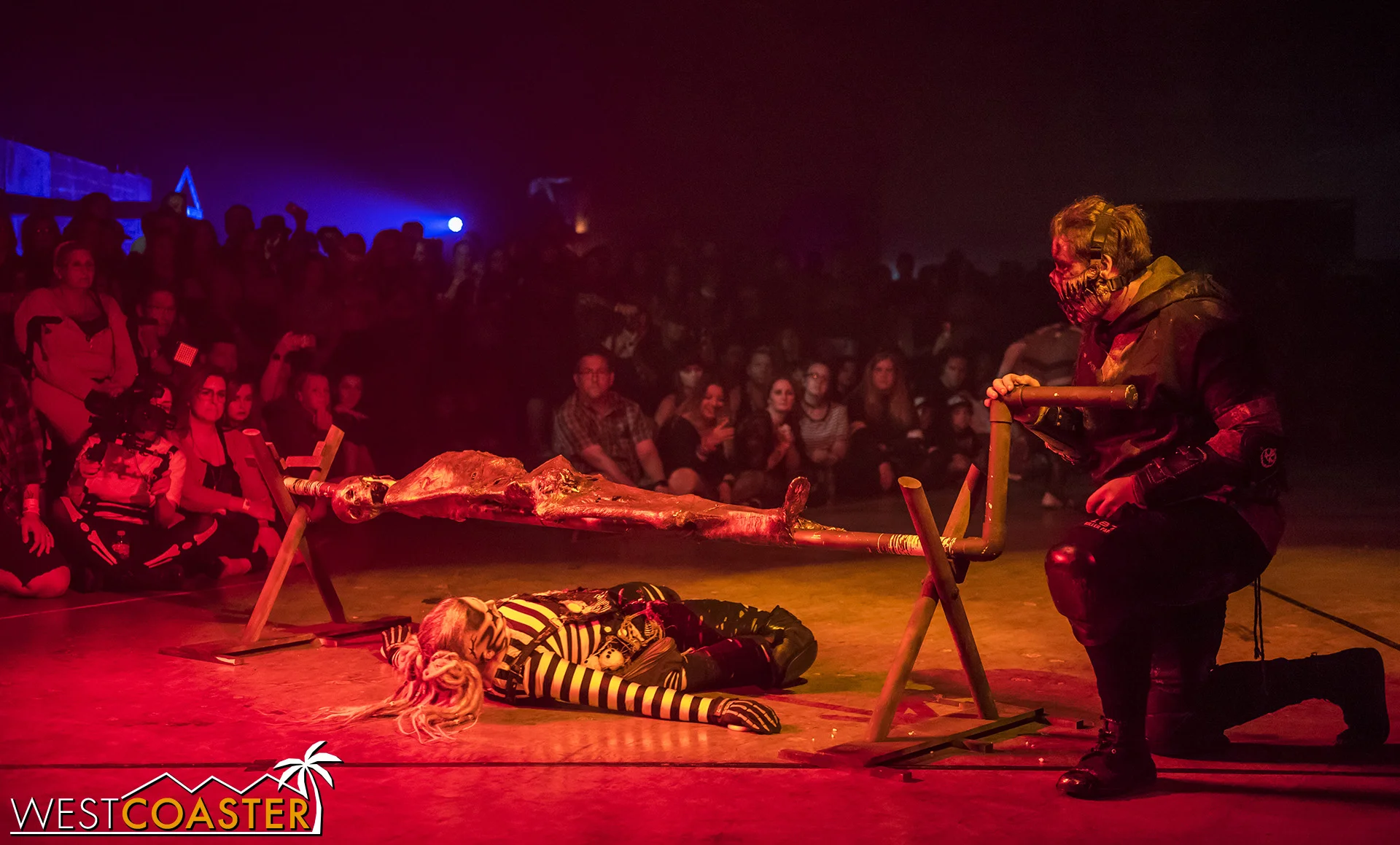 The second show roasting spit provided a fun variation of the limbo pole.
