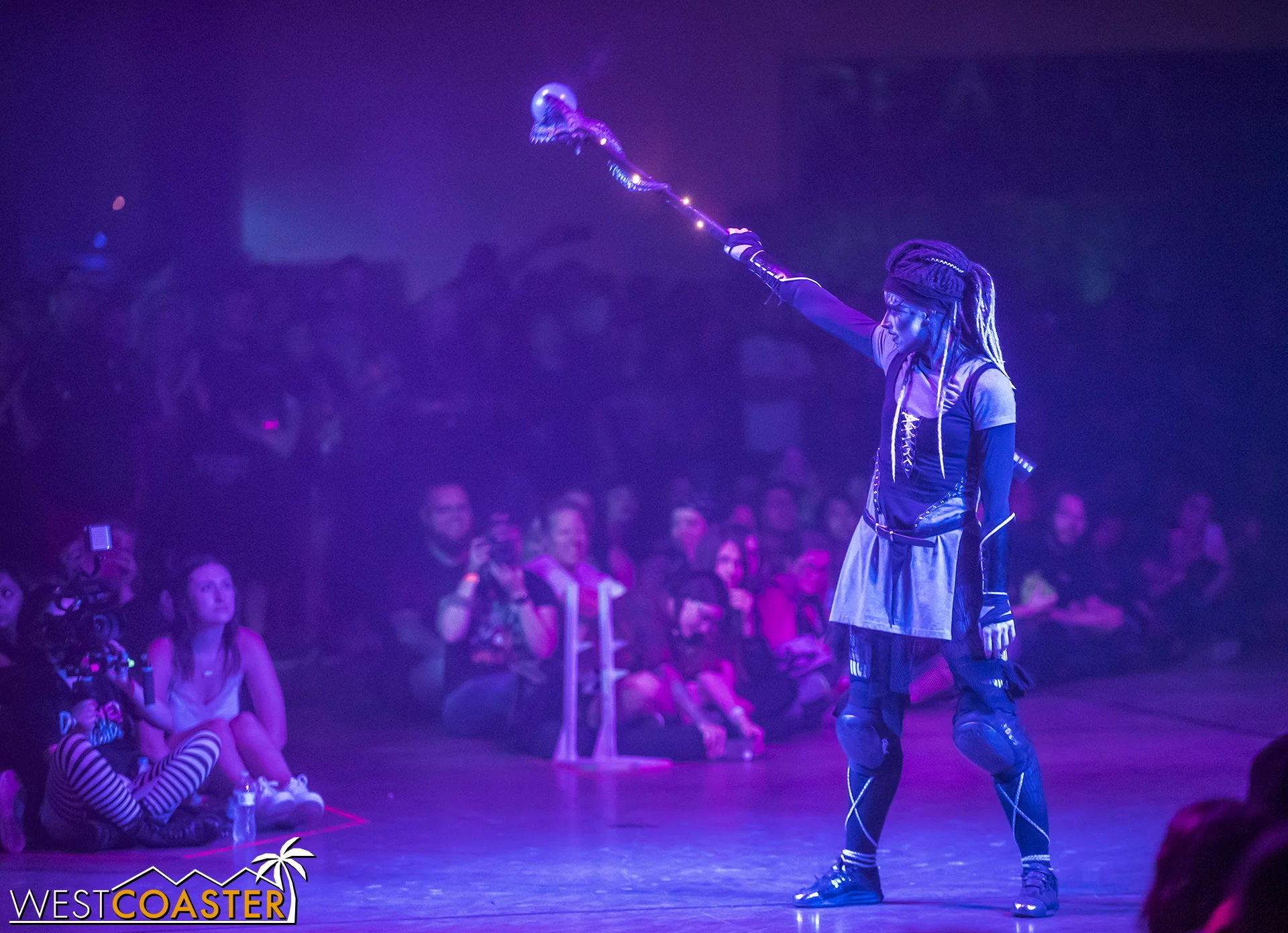 Nonni and her glowing stick.