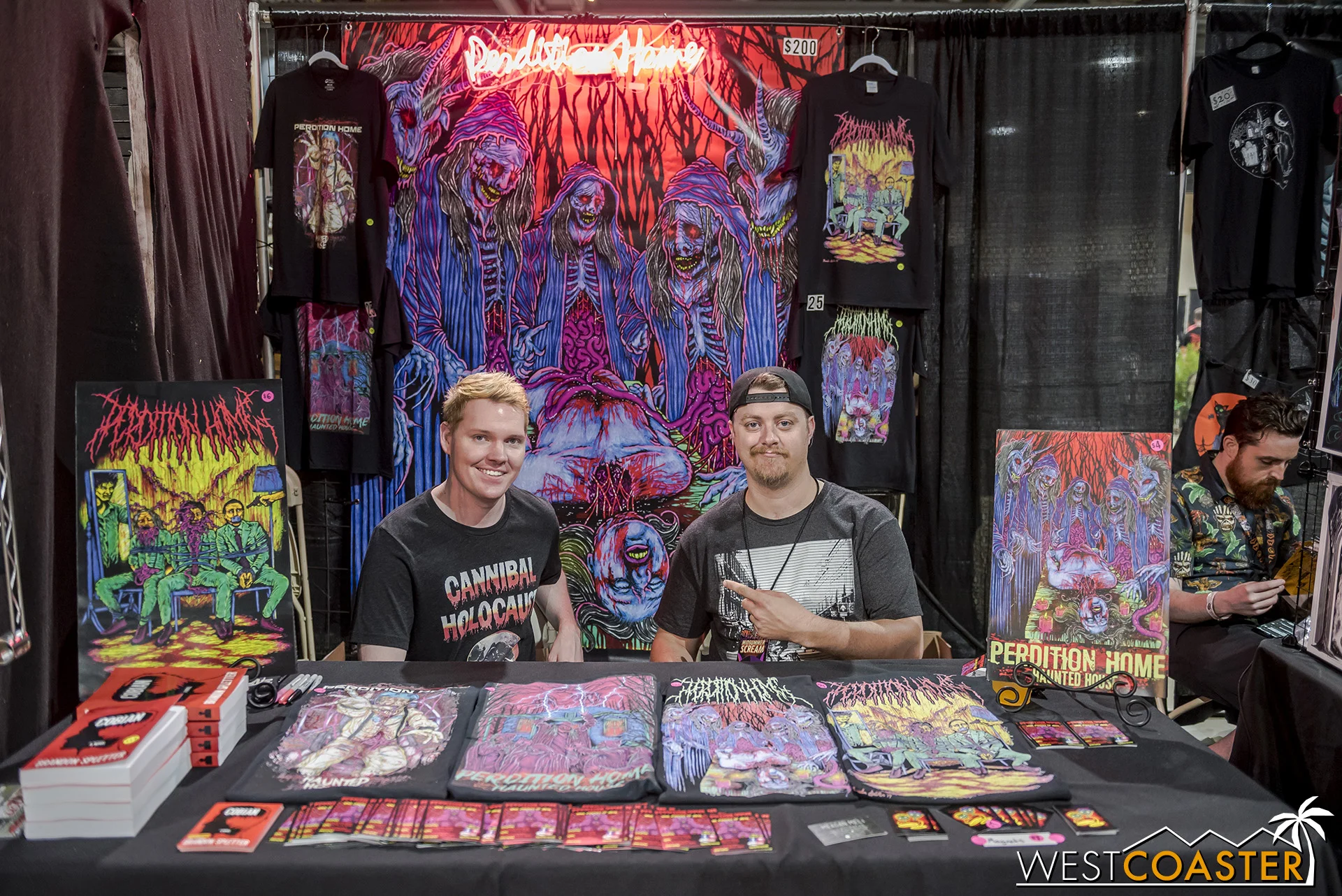 Trevor and Brandon from Perdition Home had a booth selling artwork and Brandon’s book published last year.