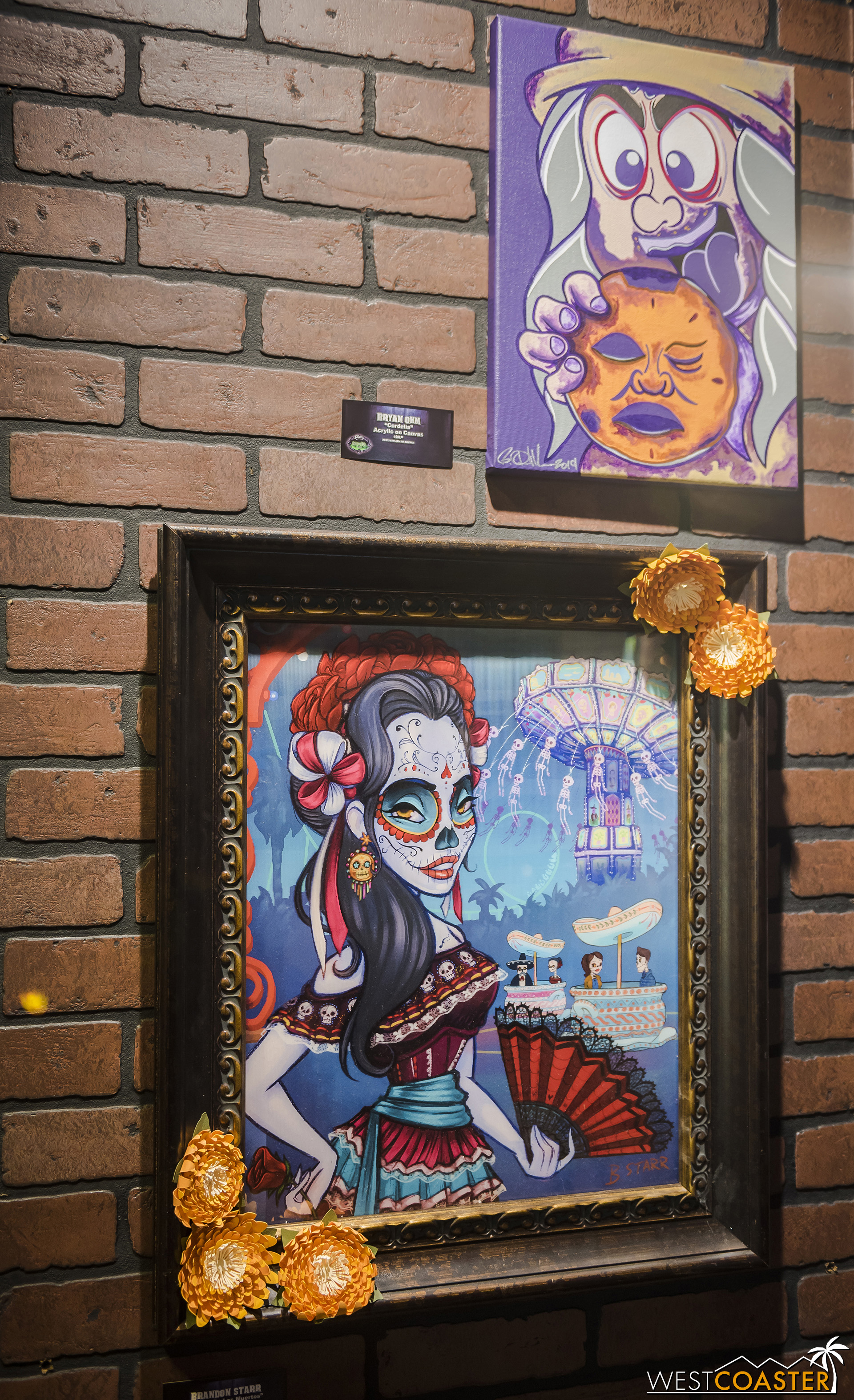  And this was cool.  Someone did a holographic piece themed to Fiesta de los Muertos! 