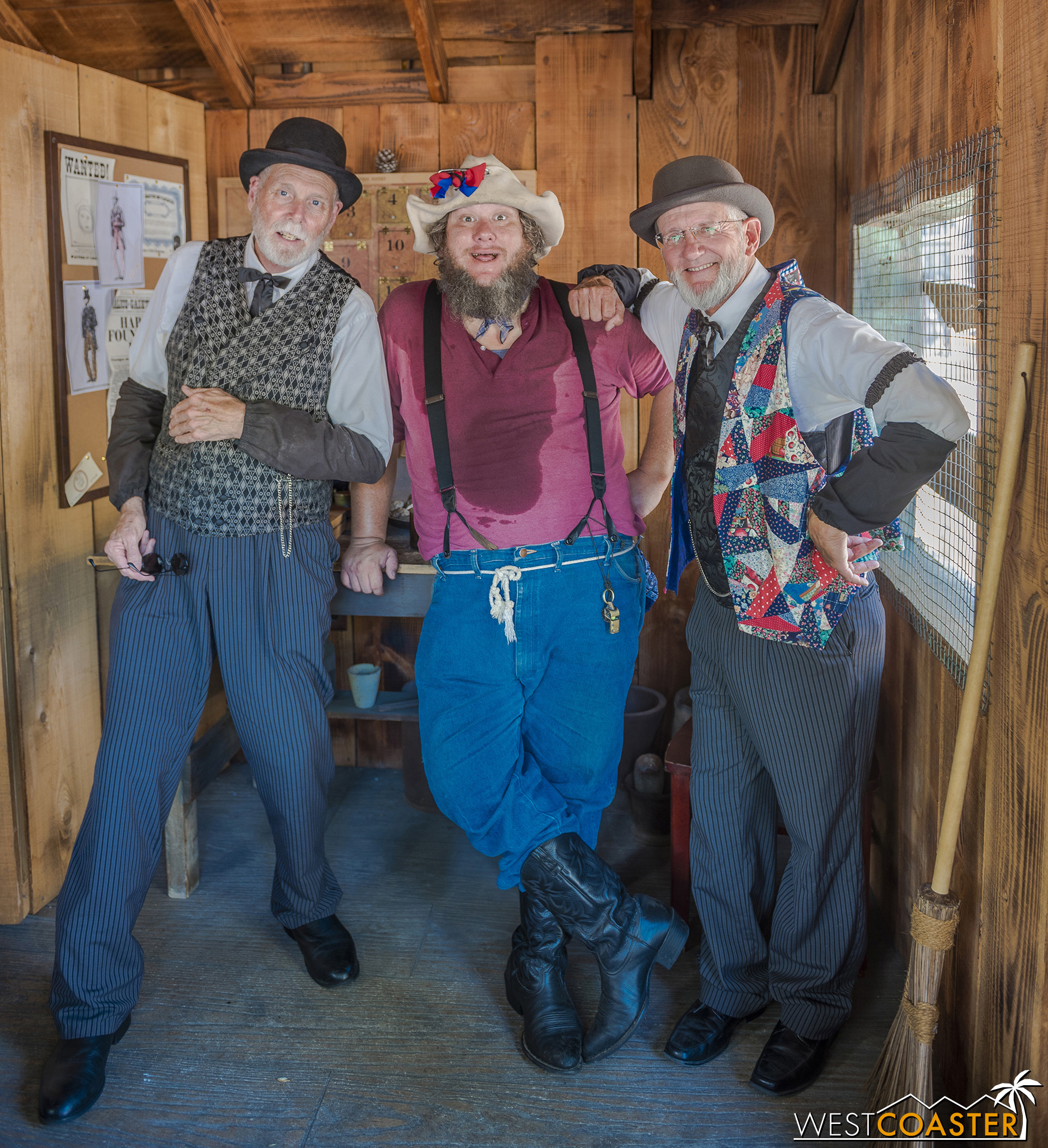  Left to right at the Assayer’s Office: Augustus French, Flint Stahlek, and Zeke Connelly. 