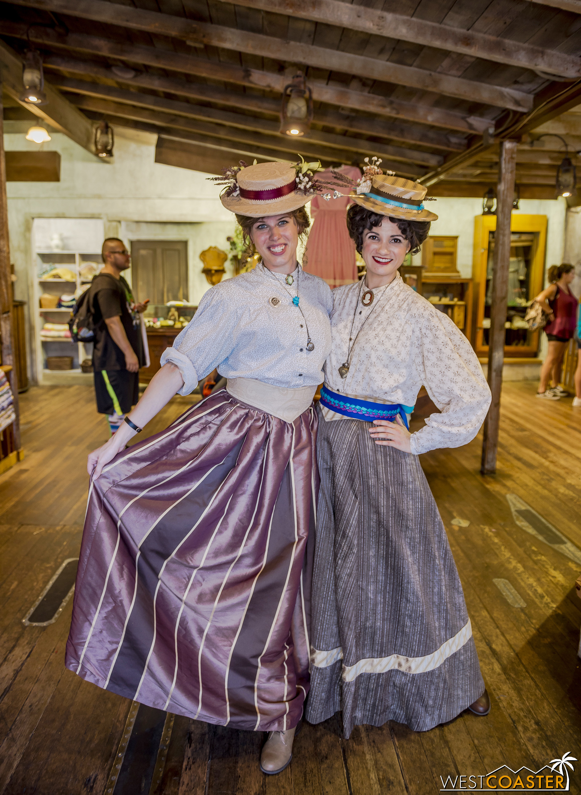  Flora May Fields (left) and Ashley Kendall are both new this season and operate Gertie’s Dress Shop. 