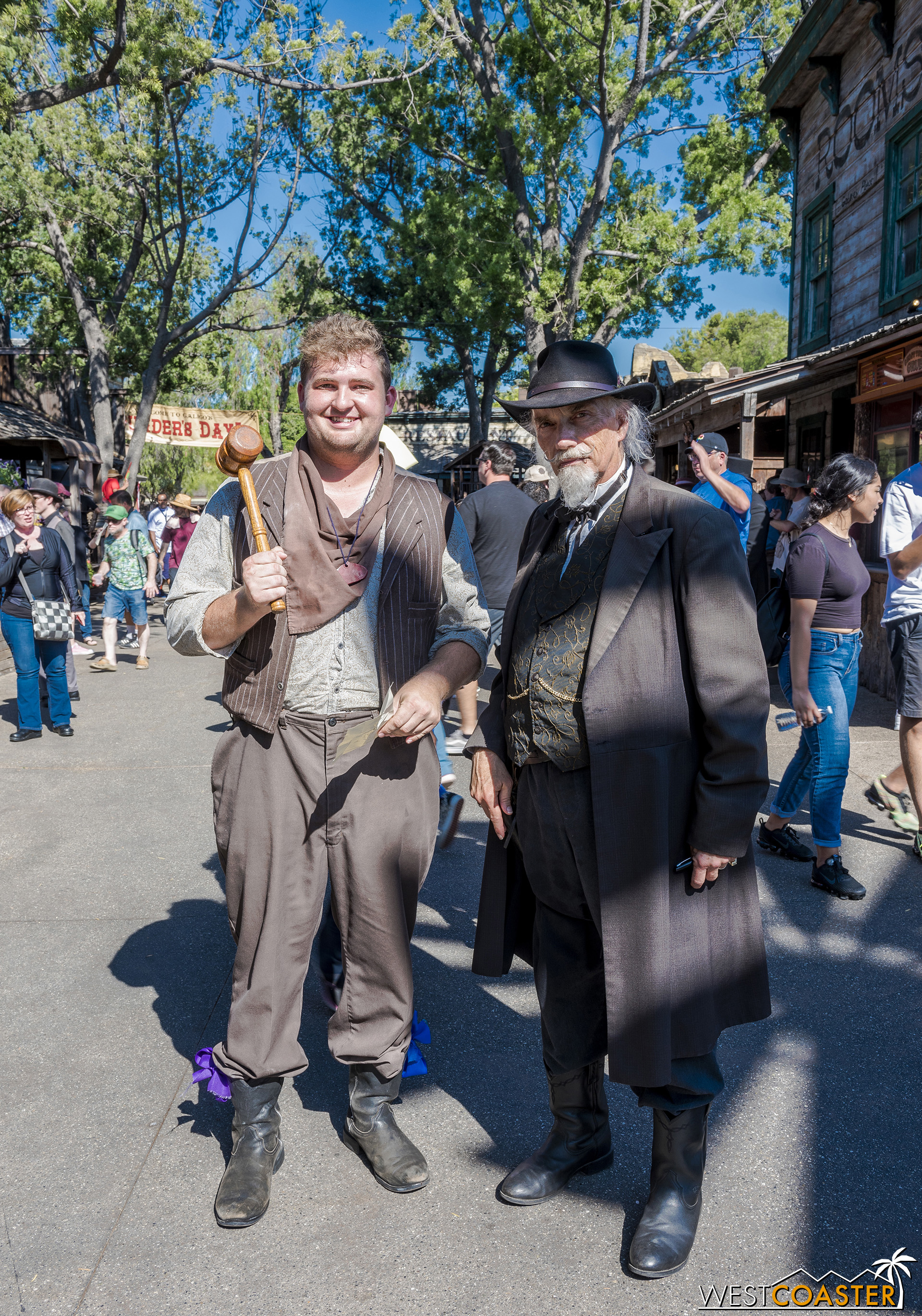  Emery Mund (left) still causes unintentional trouble and confusion.  He’s quite a contrast to the gruff, serious, but internally caring Judge Roy Bean. 