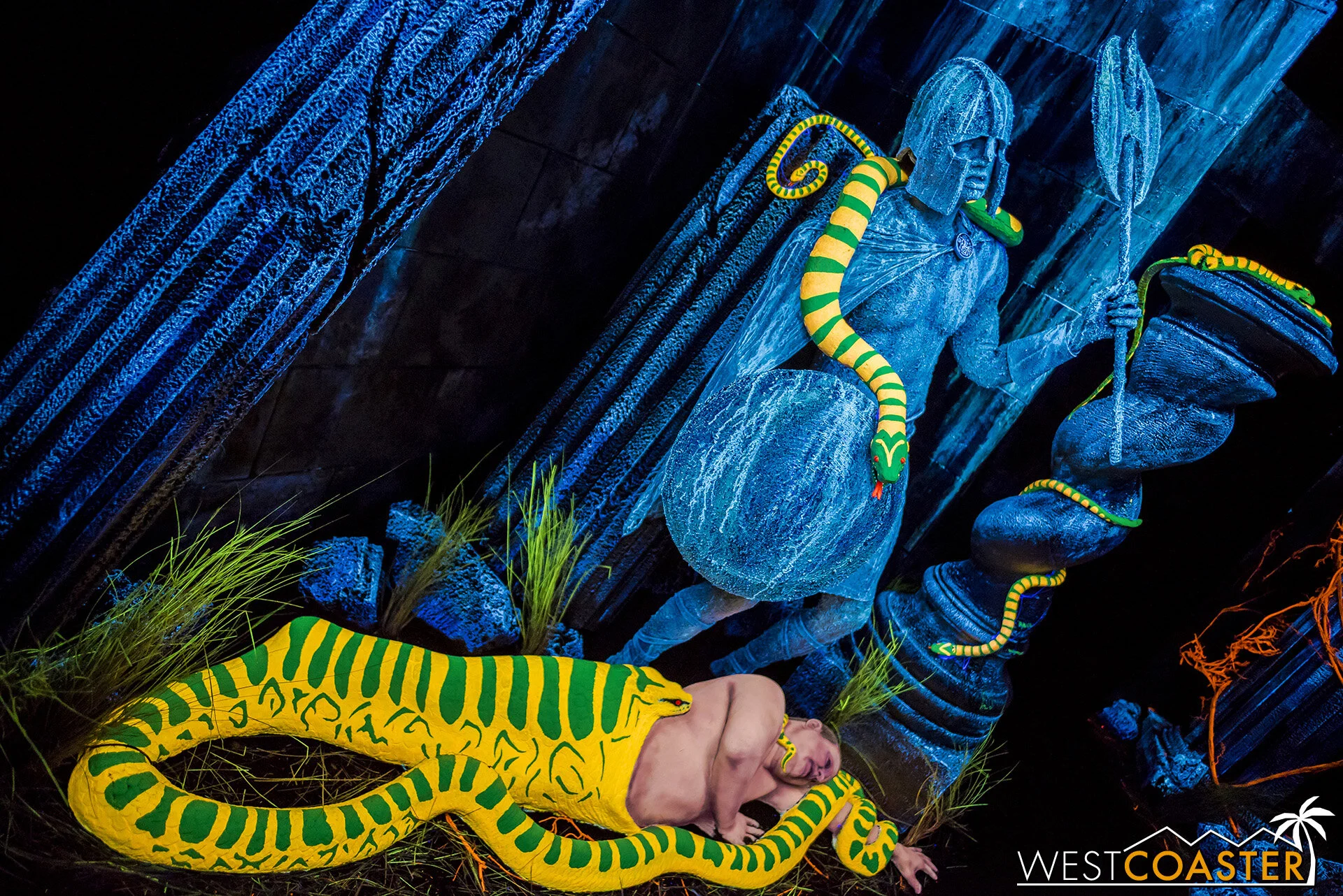 The very colorful and vibrant Curse of Pandora’s Box is a very formulaic original Horror Nights maze, but a very well-executed one as well!