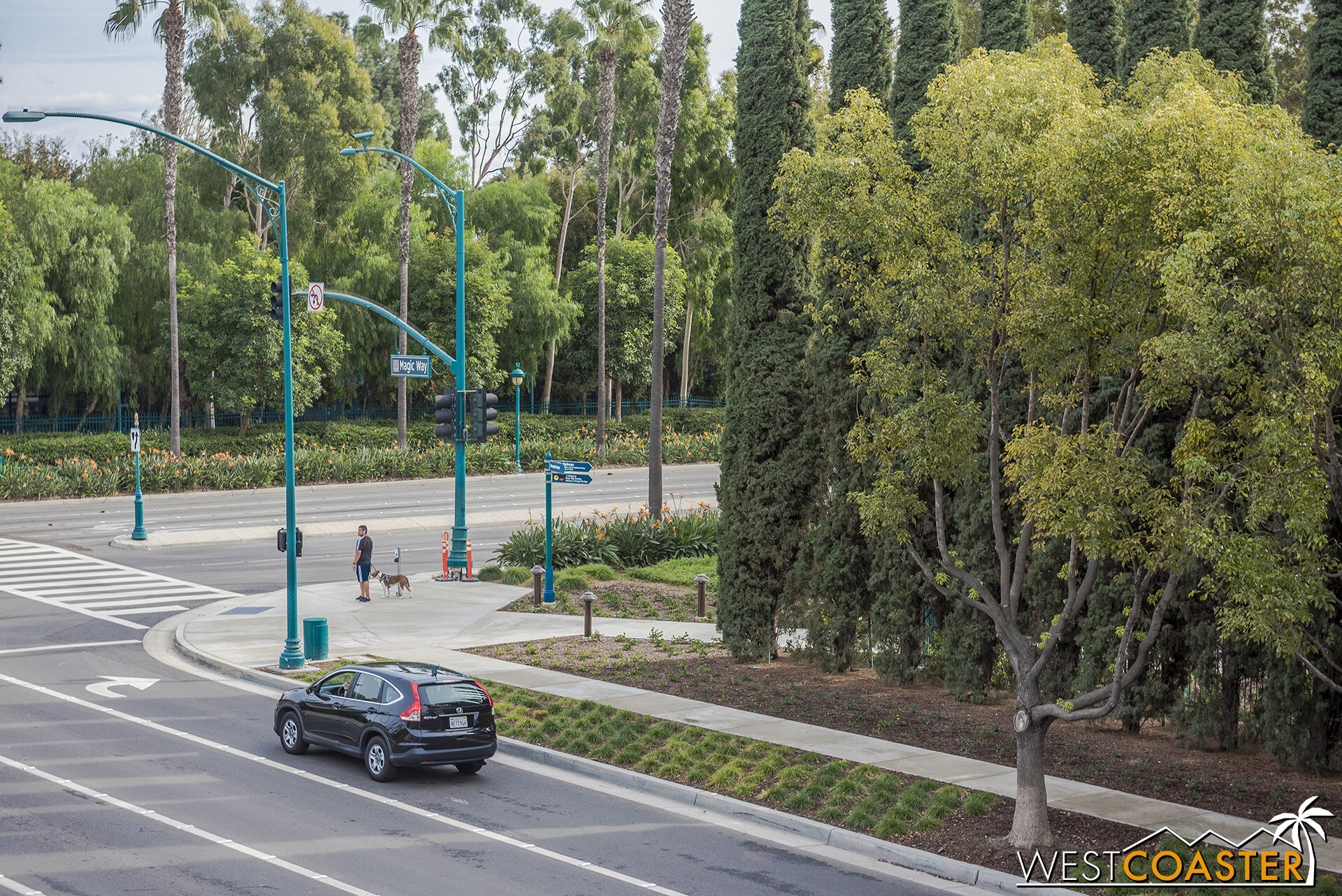  There’s also a connecting pathway at the corner of Disneyland Drive and Magic Way. 