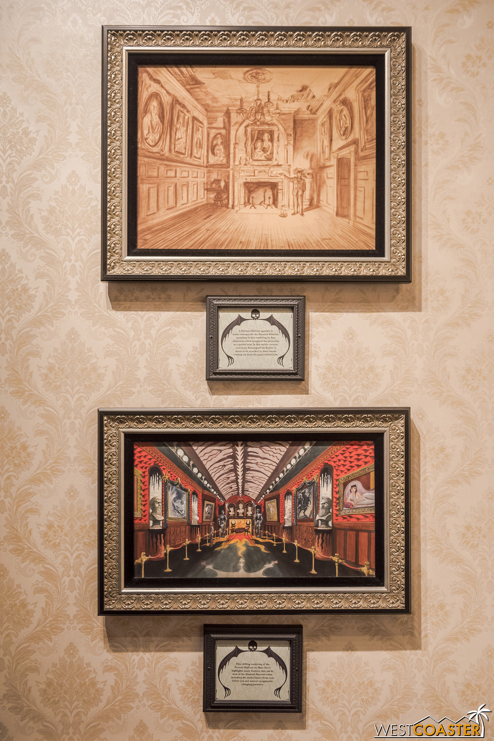  The Disney Gallery currently has a plethora of great concept art that shows early ideas for the Haunted Mansion—some that were discarded, some that were used, and some that evolved into scenes we recognize today! 