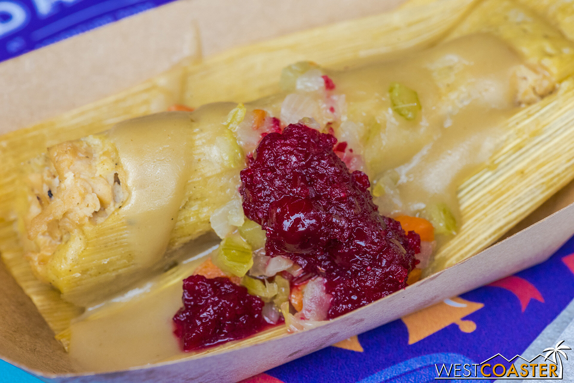  Merry Mashups Marketplace: Turkey &amp; Stuffing Tamale – With Cranberry Relish   This should be another great dish, but it was disappointing last year and this.  The tamale is rather dry, and the gravy and cranberry relish not really sufficient eno