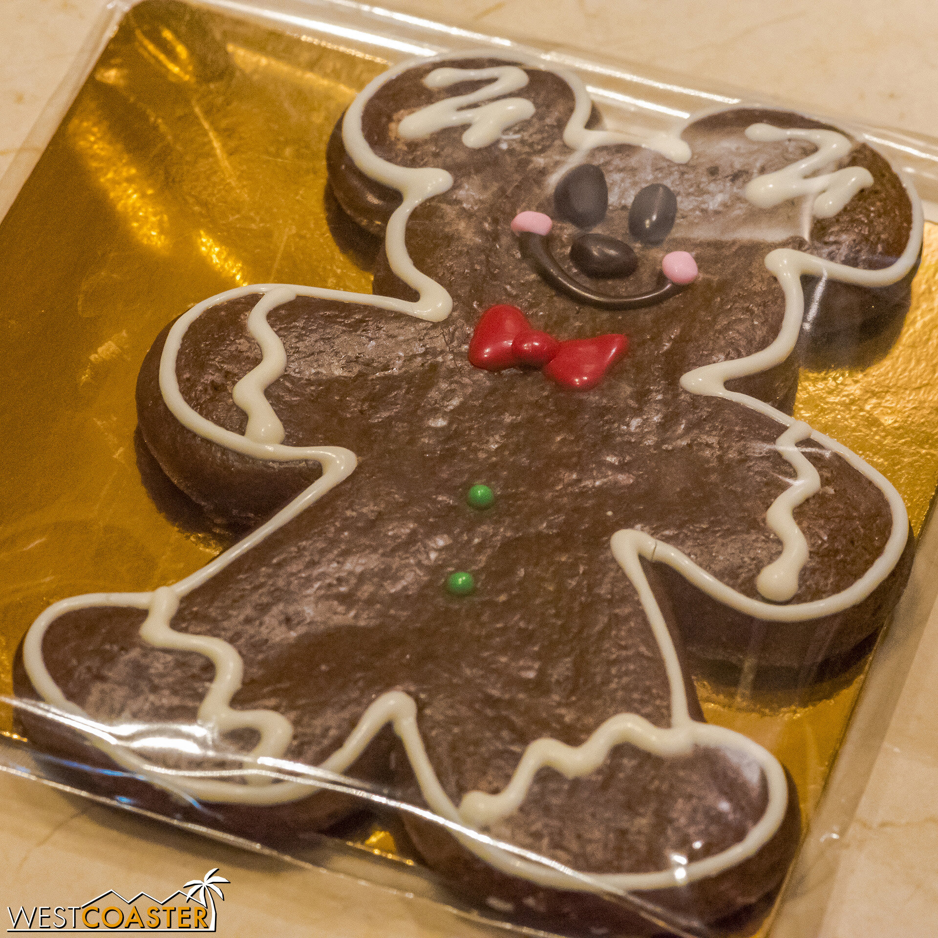  The Mickey Gingerbread Man is heavily spiced. 