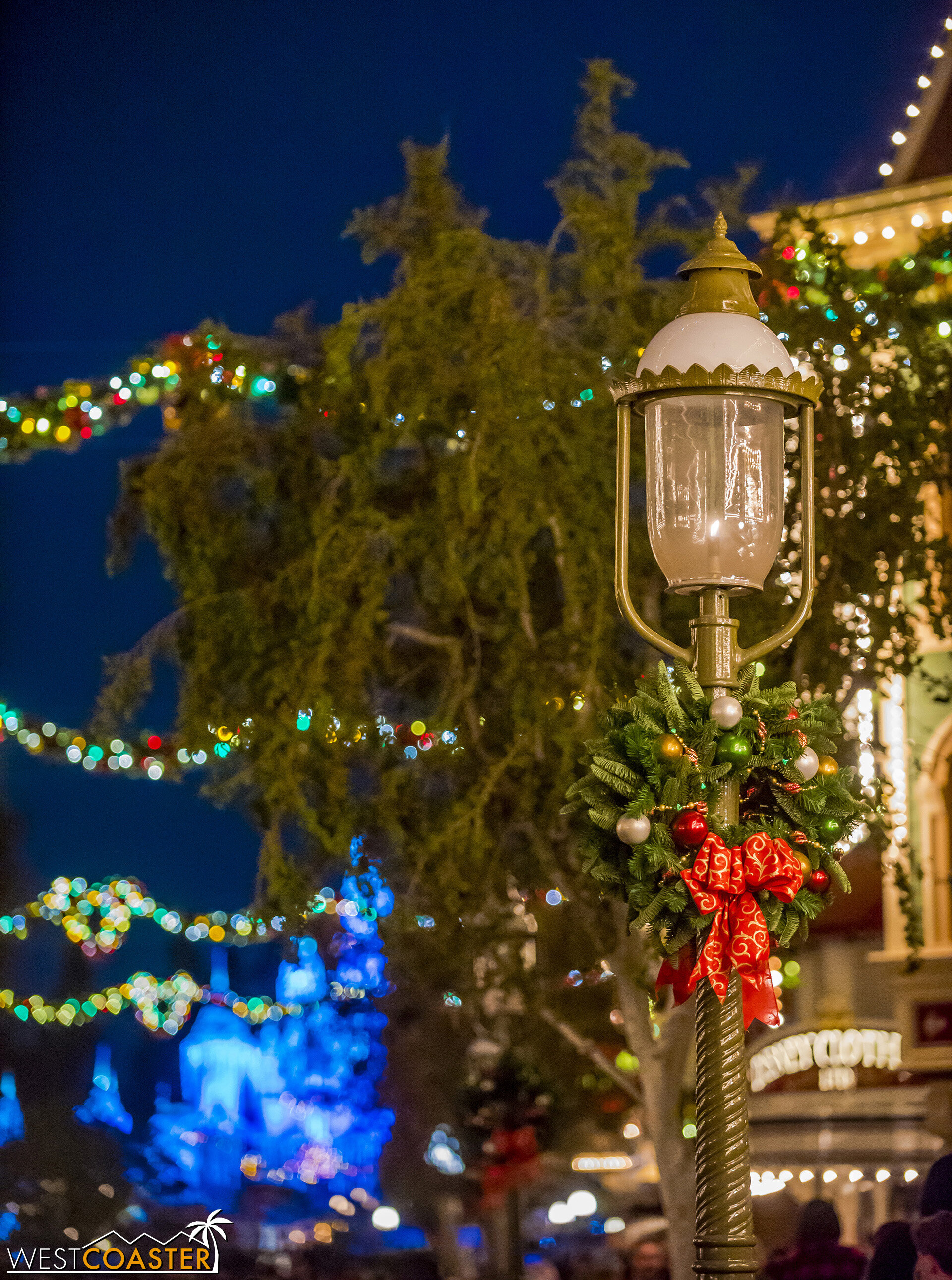  Lamppost wreaths and all. 