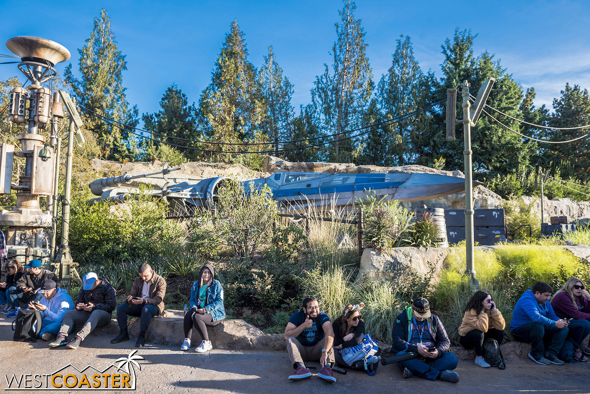  When the ride breaks down, however, there are a lot of people just sitting around, waiting. 