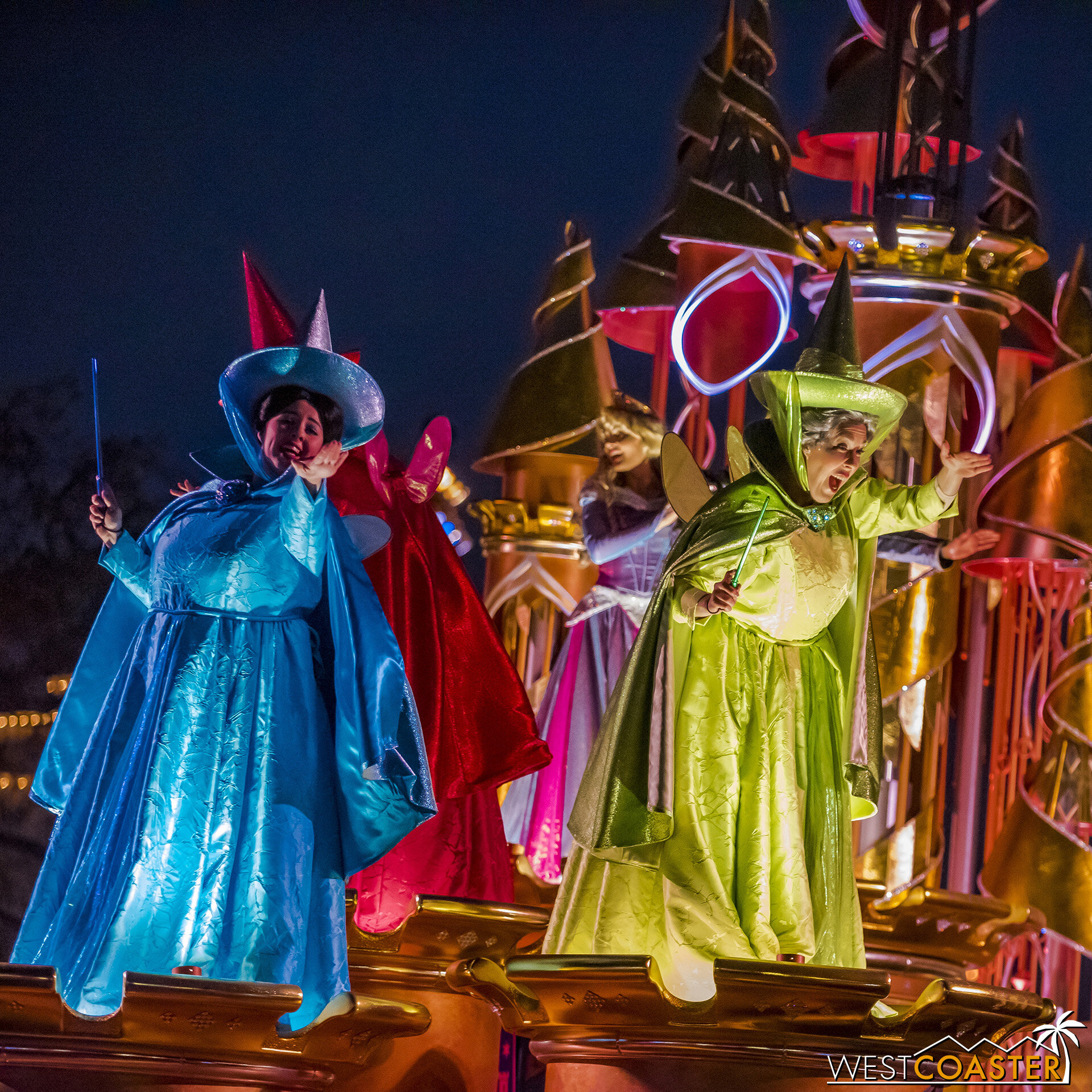  The good fairies from  Sleeping Beauty  greet their adoring fans. 
