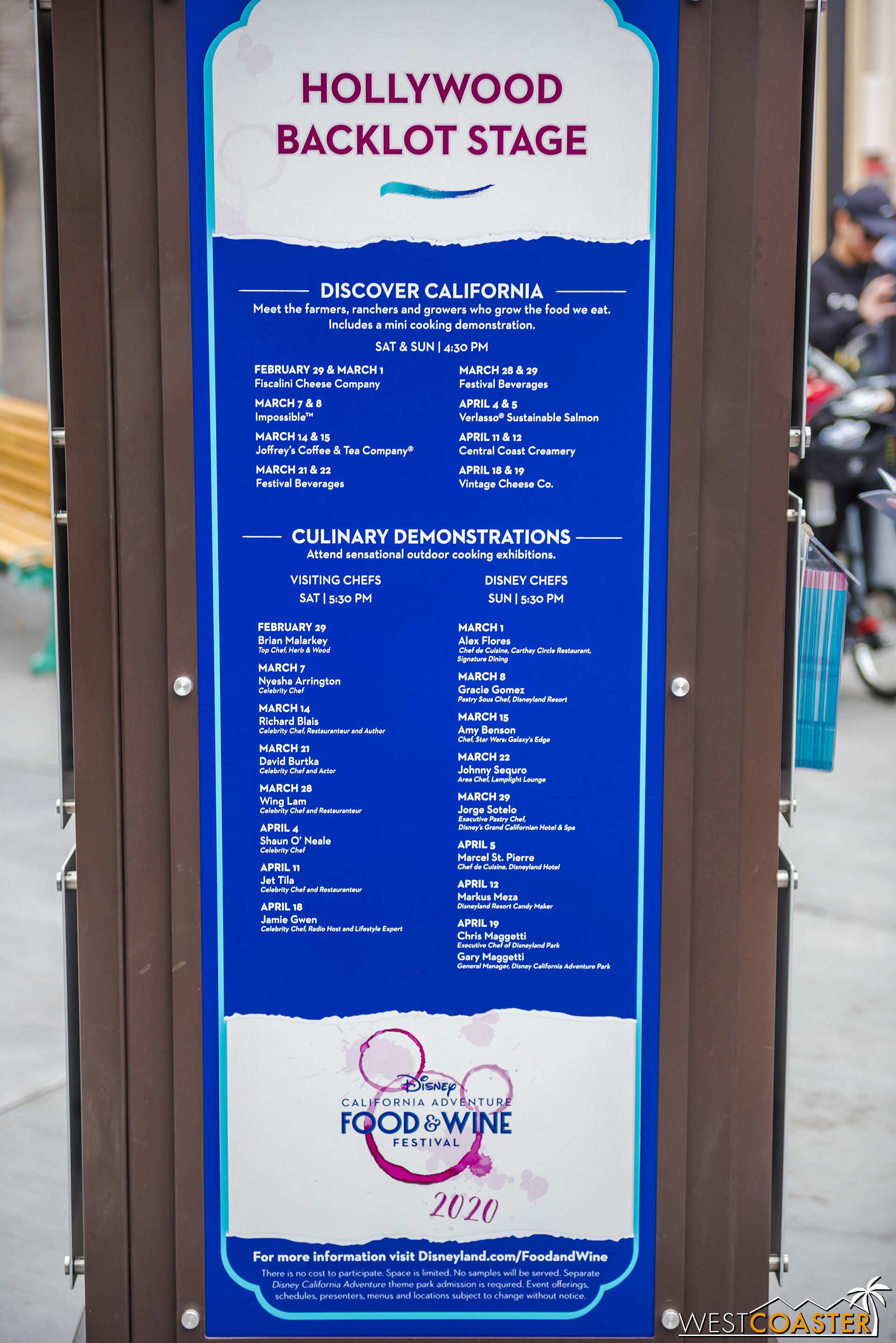  Hollywood Land is home to the culinary demonstrations and features this year.  The demo’s are mostly sold out already, and they take place in one of the soundstages. 